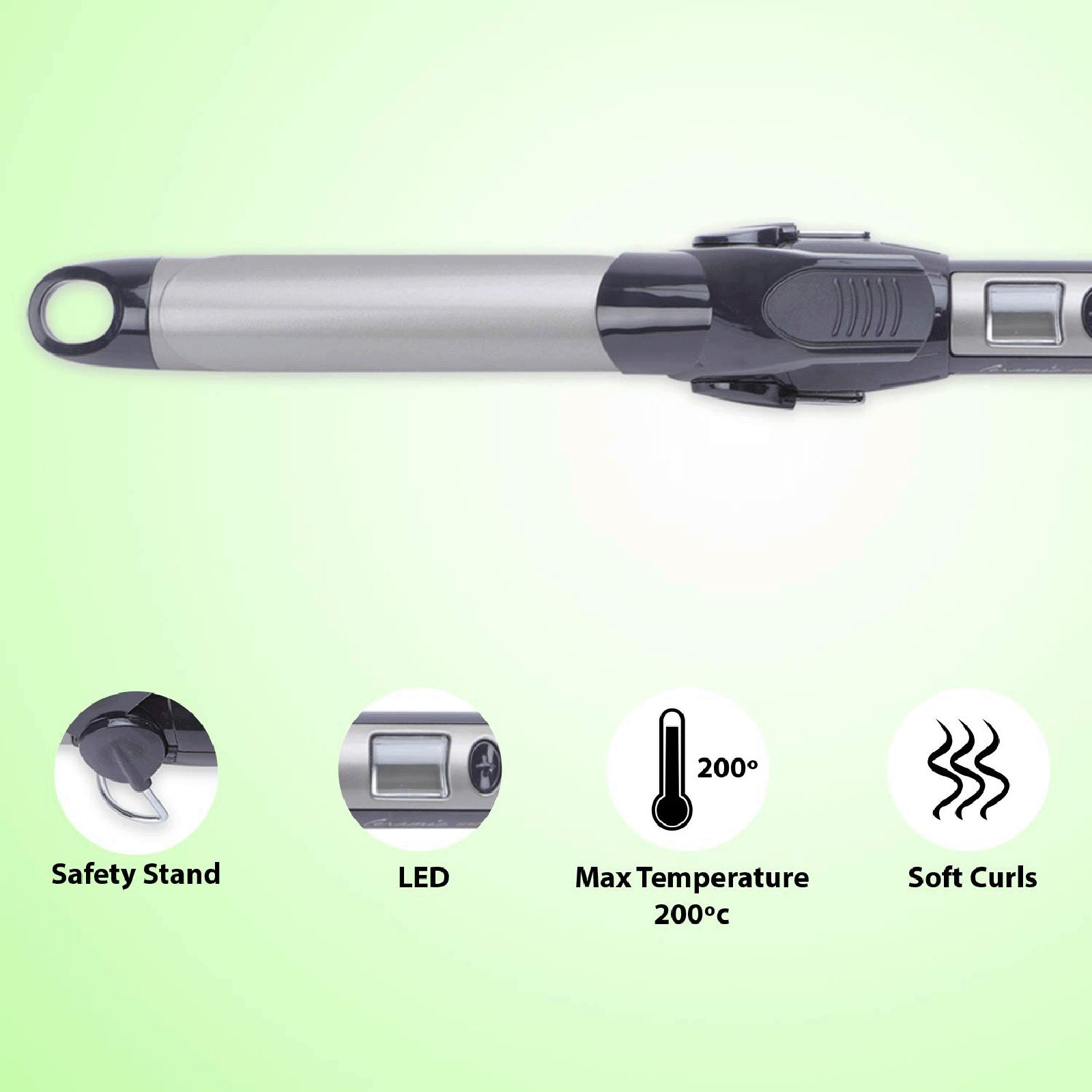 BaByliss Hair Curler with I-Temperature Technology (Ceramic Plates, Black)_5