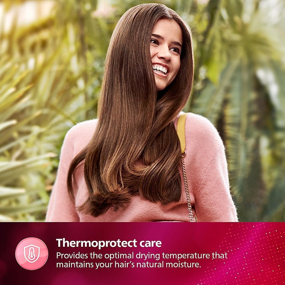 PHILIPS EssentialCare Hair Dryer with 3 Heat Settings & Cool Air Function (Thermo Protect Technology, Black)_10
