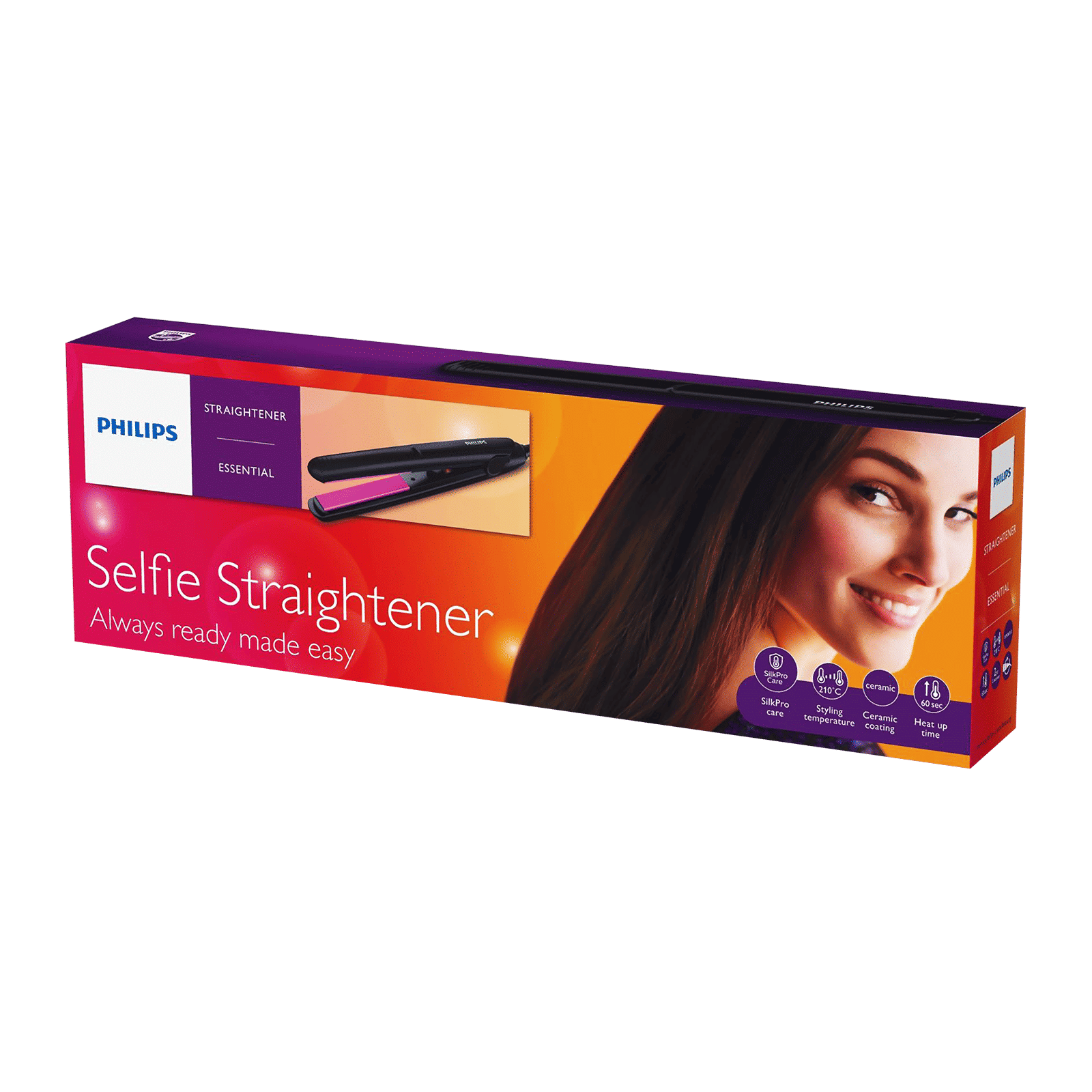 PHILIPS Selfie HP8302/06 Hair Straightener with 360 Degree Swivel Cord (Ceramic Plates, Black)_4