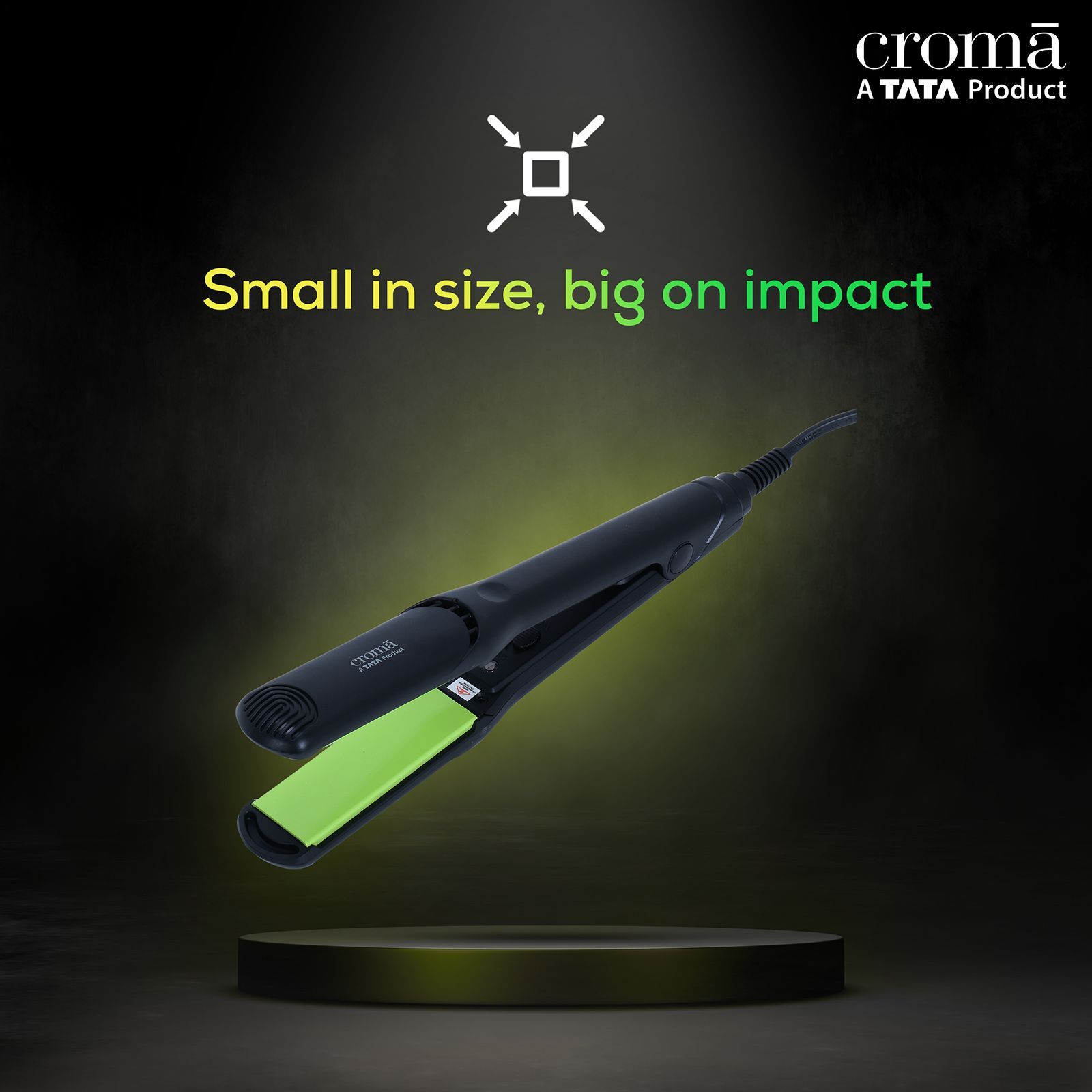 Croma Hair Straightener with Faster Heating (Ceramic Coated Plates, Black)_7