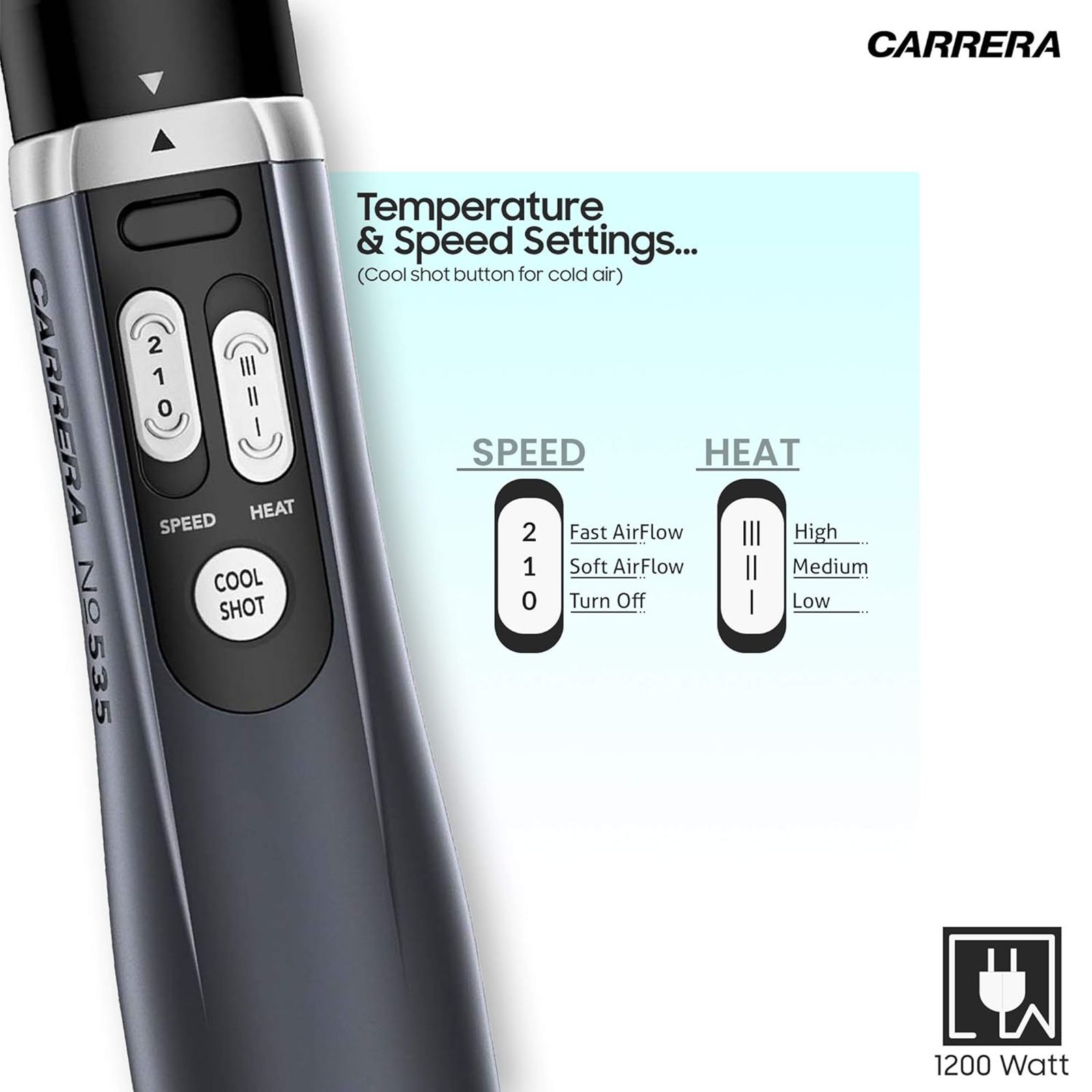 CARRERA Professional 2-in-1 Hair Styler with Ionic Technology (Even Heat Distribution, Graphite Grey & Titanium)_14