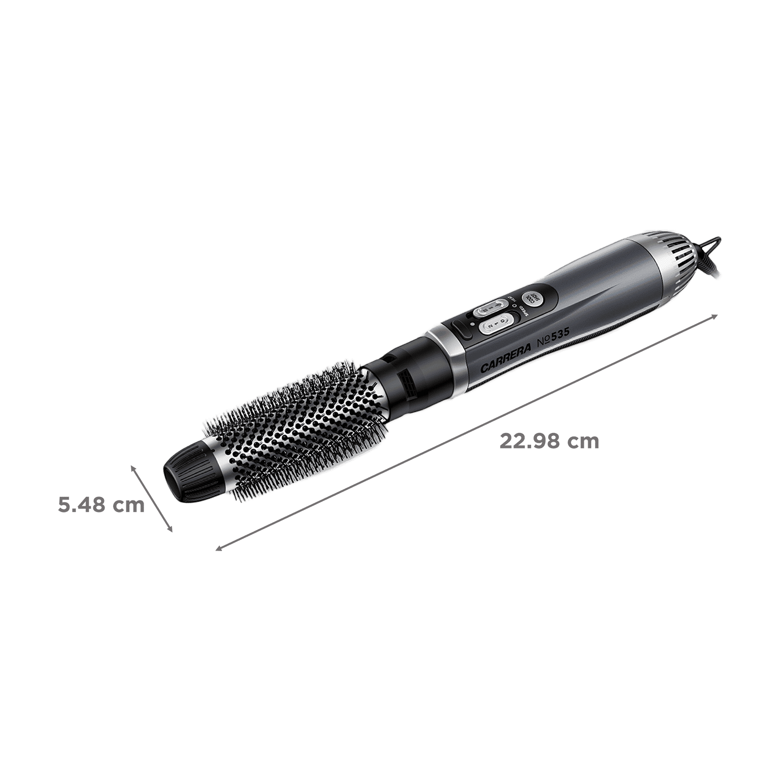 CARRERA Professional 2-in-1 Hair Styler with Ionic Technology (Even Heat Distribution, Graphite Grey & Titanium)_2