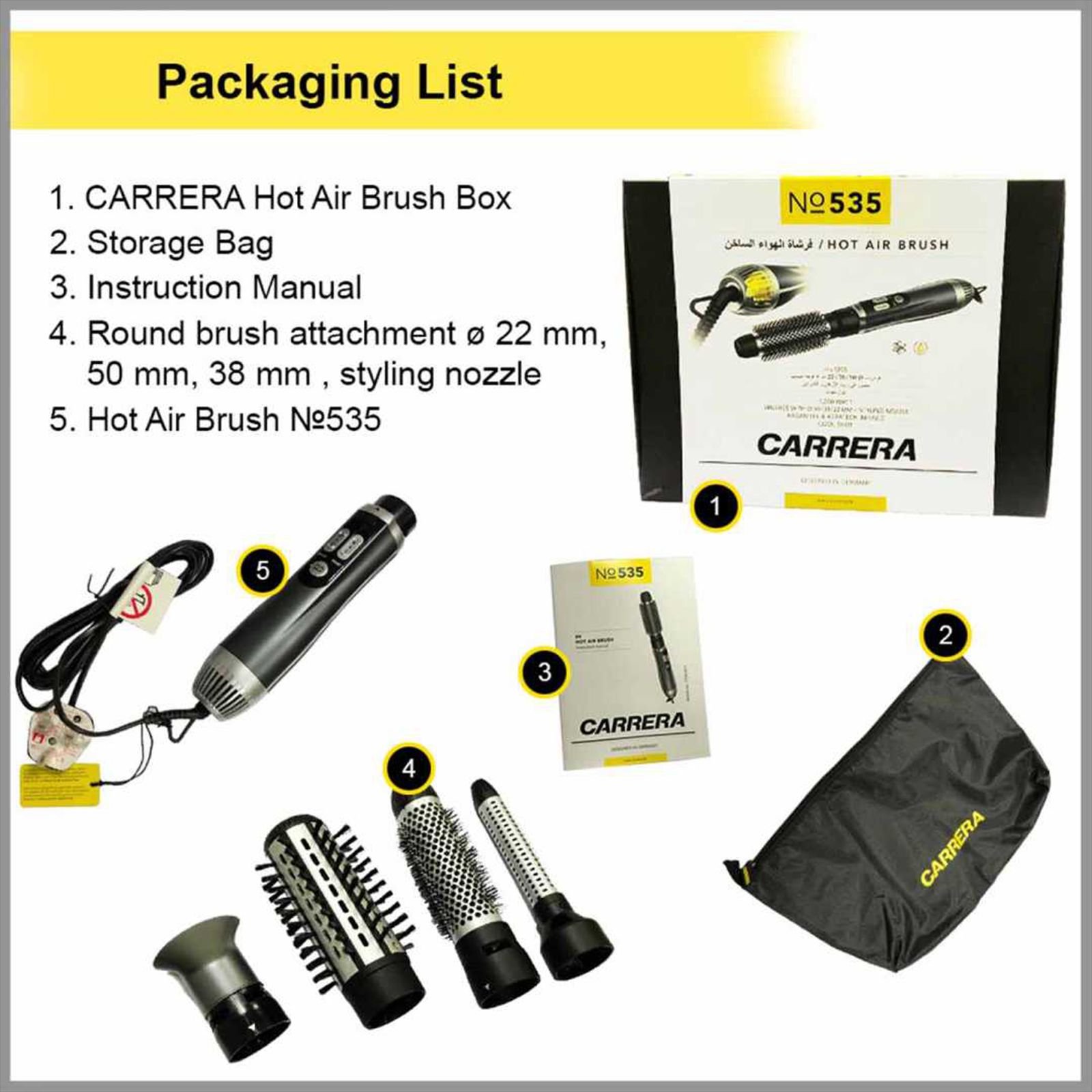 CARRERA Professional 2-in-1 Hair Styler with Ionic Technology (Even Heat Distribution, Graphite Grey & Titanium)_6