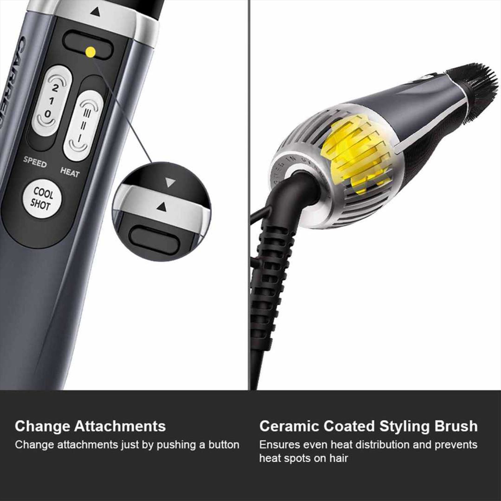 CARRERA Professional 2-in-1 Hair Styler with Ionic Technology (Even Heat Distribution, Graphite Grey & Titanium)_7