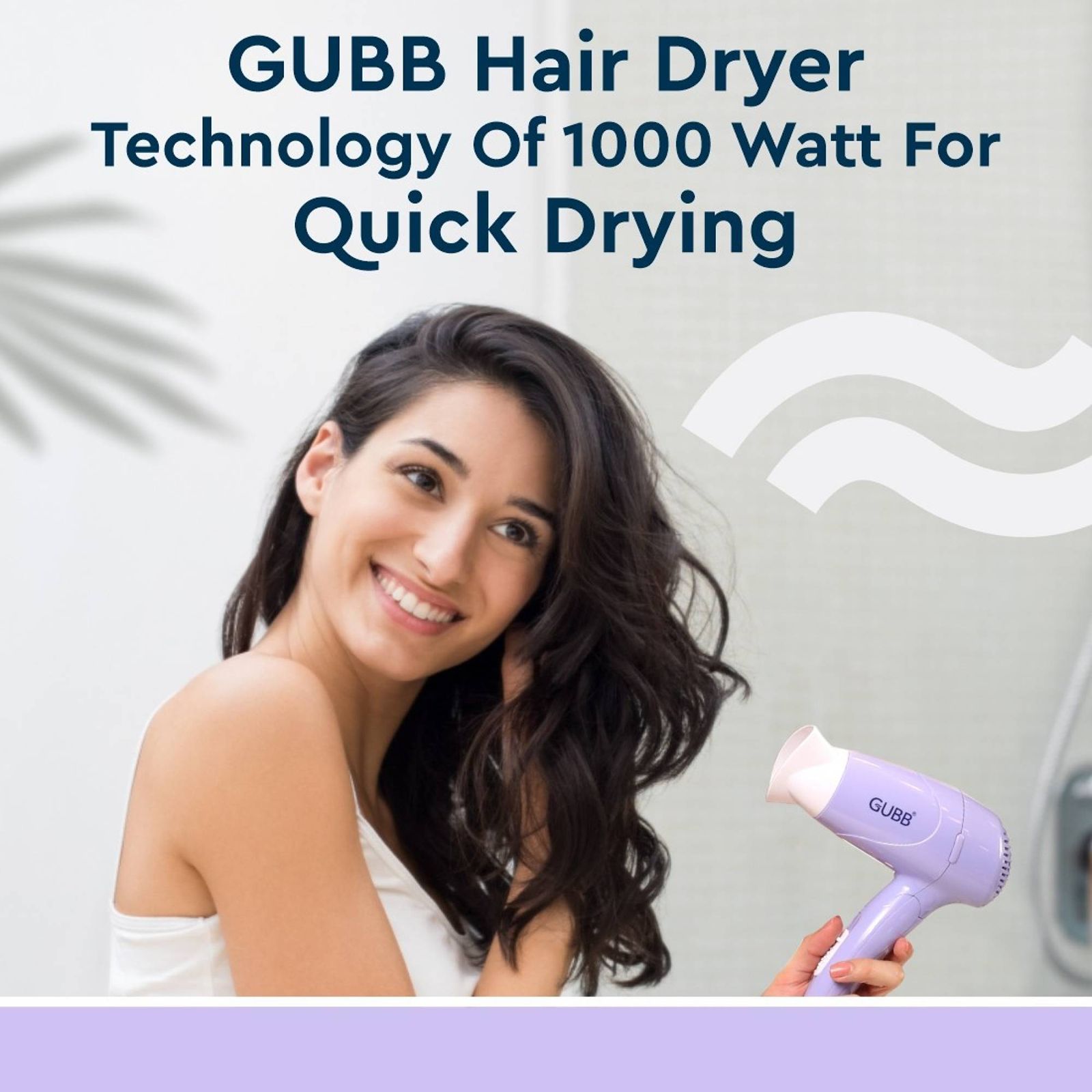 GUBB GB-128 Hair Dryer with 2 Heat Settings & Cool Shot (Overheat Protection, Purple)_5