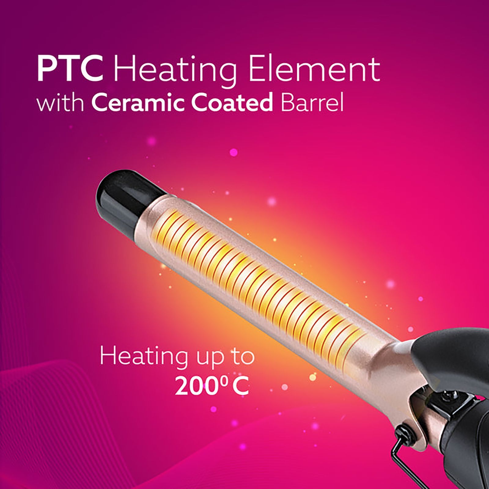 AGARO HC7001 Hair Styler with Tourmaline Infused Ceramic Plates (Cool Touch Tip, Black & Rose Gold)_5