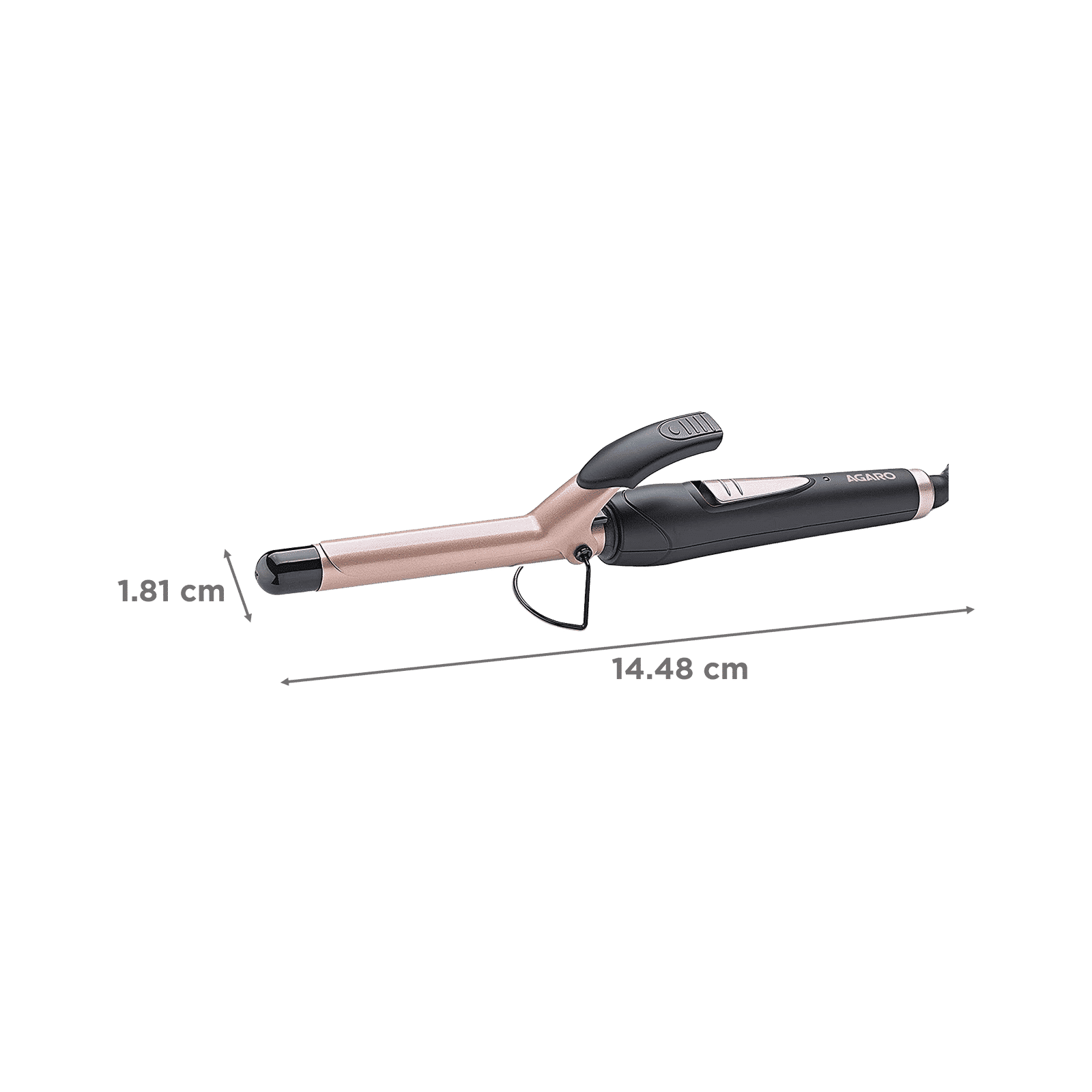 AGARO HC7001 Hair Styler with Tourmaline Infused Ceramic Plates (Cool Touch Tip, Black & Rose Gold)_2