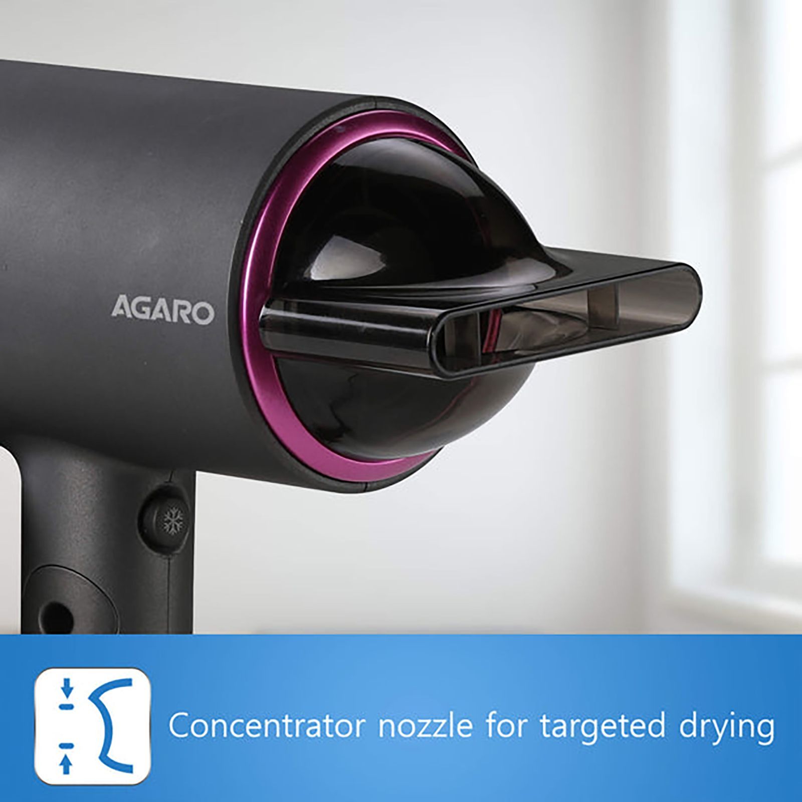 AGARO HD1214 Hair Dryer with 3 Heat Settings & Cool Shot (Overheat Protection, Black)_6