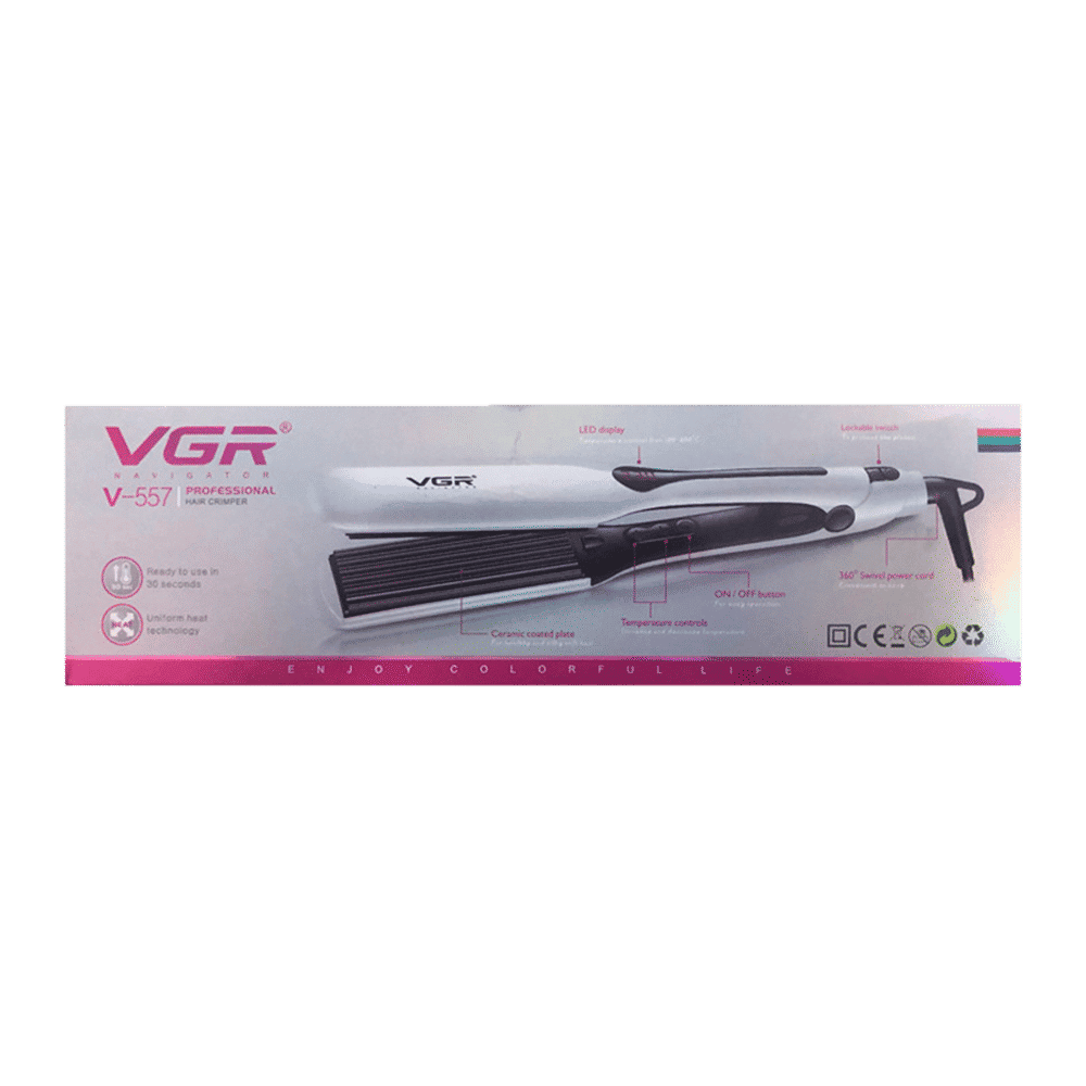 VGR Professional Hair Styler with Uniform Heat Technology (LED Indicator, White)_5