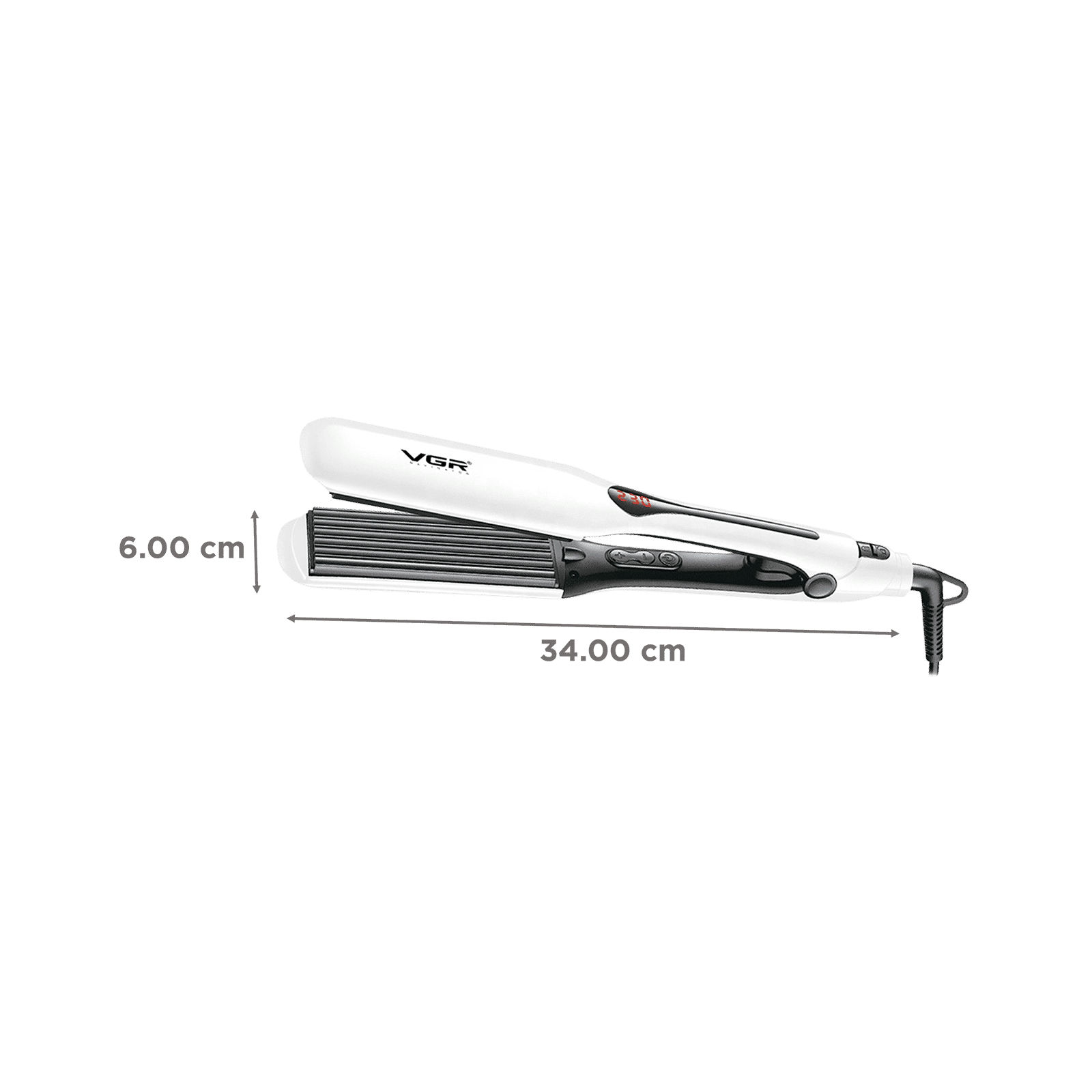 VGR Professional Hair Styler with Uniform Heat Technology (LED Indicator, White)_2