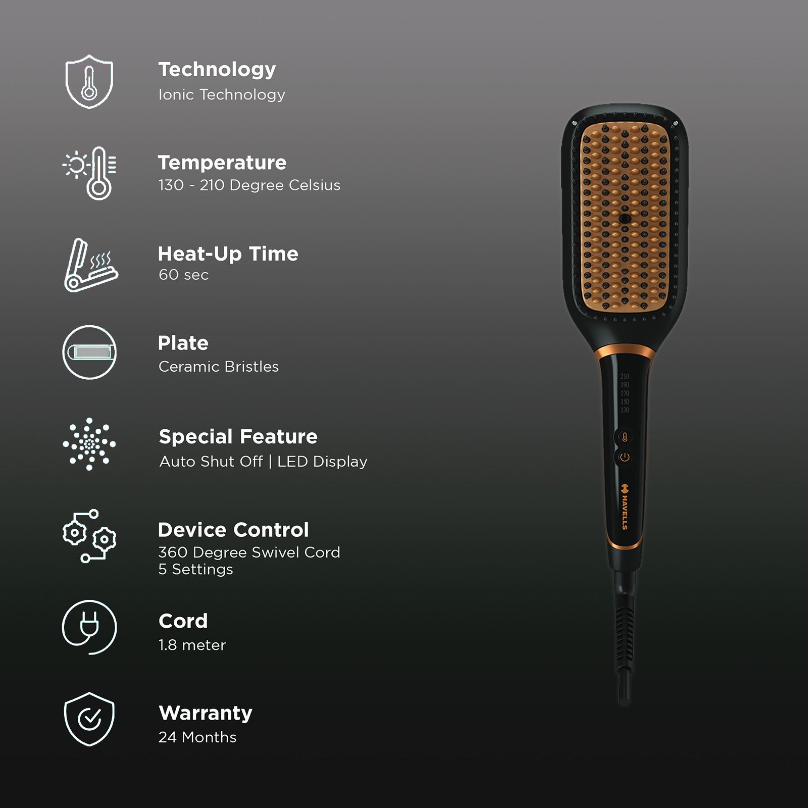 HAVELLS HS4211 Hair Straightener with Ionic Care (Black)_3