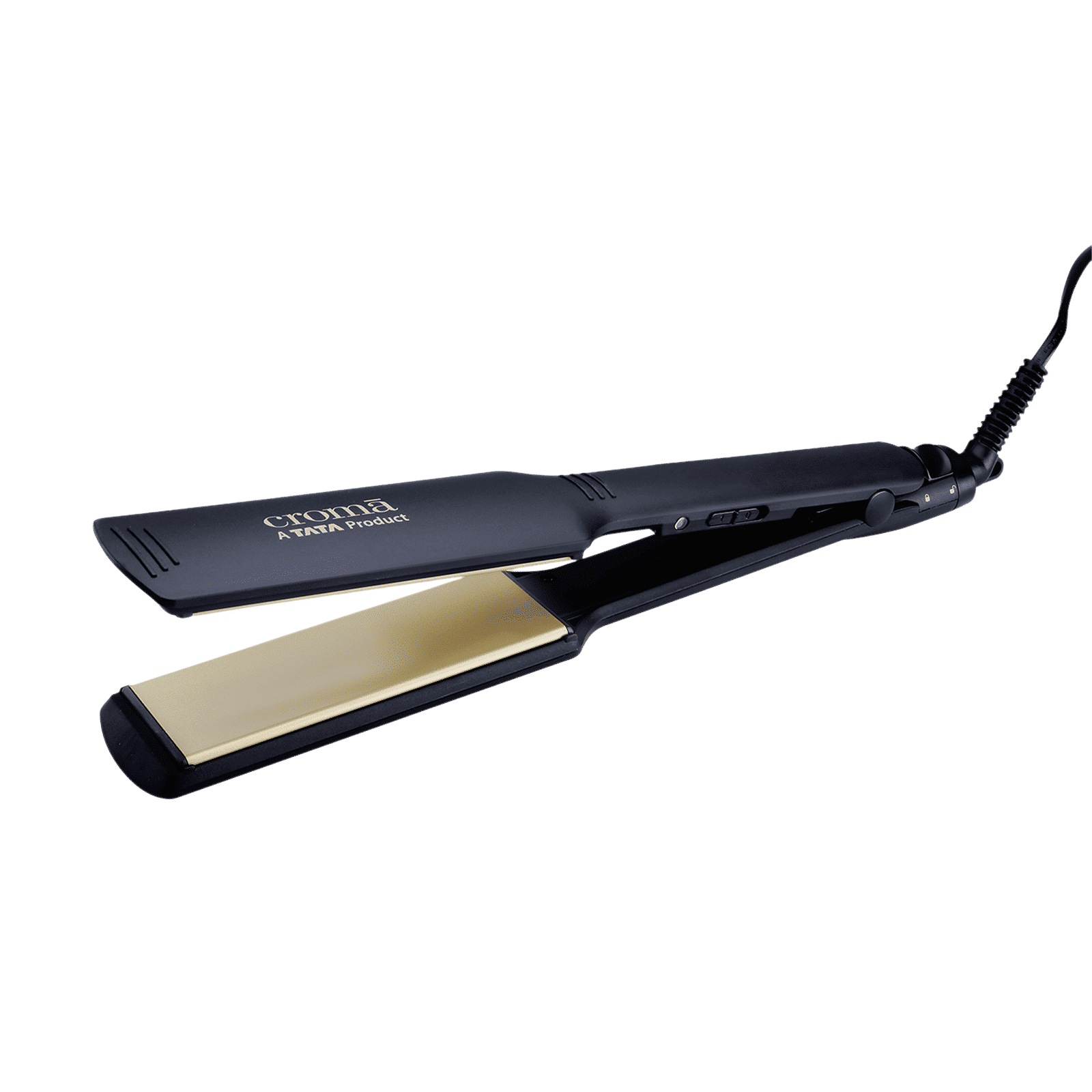 Croma Hair Straightener with PTC Heater (Ceramic Coated Plates, Black)_1