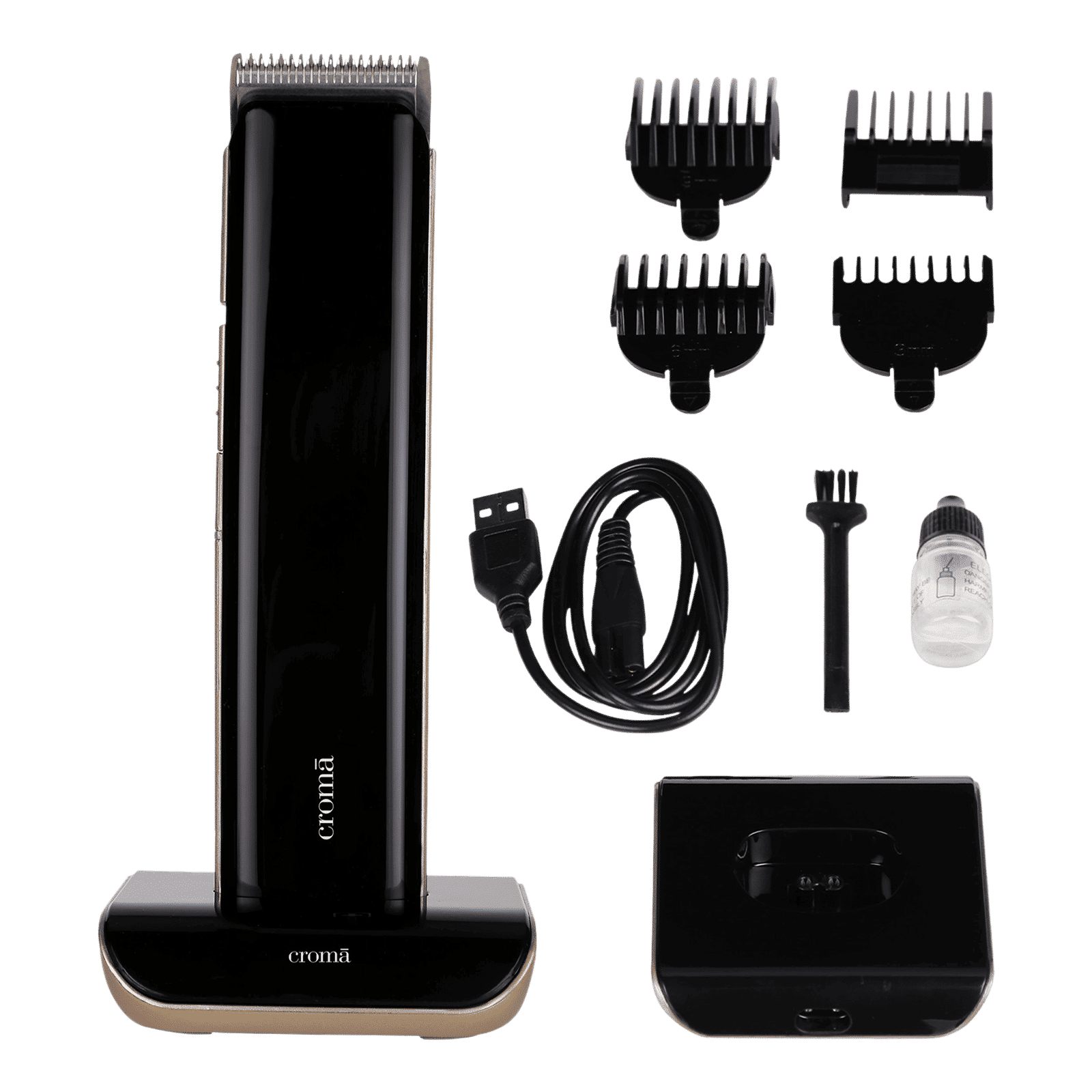 Croma 4 in 1 Rechargeable Cordless Wet and Dry Trimmer for Beard for Men (90mins Runtime, Self Sharpening Technology, Black) Croma 4 in 1 Rechargeable Cordless Wet and Dry Trimmer for Beard for Men (90mins Runtime, Self Sharpening Technology, Black)_1