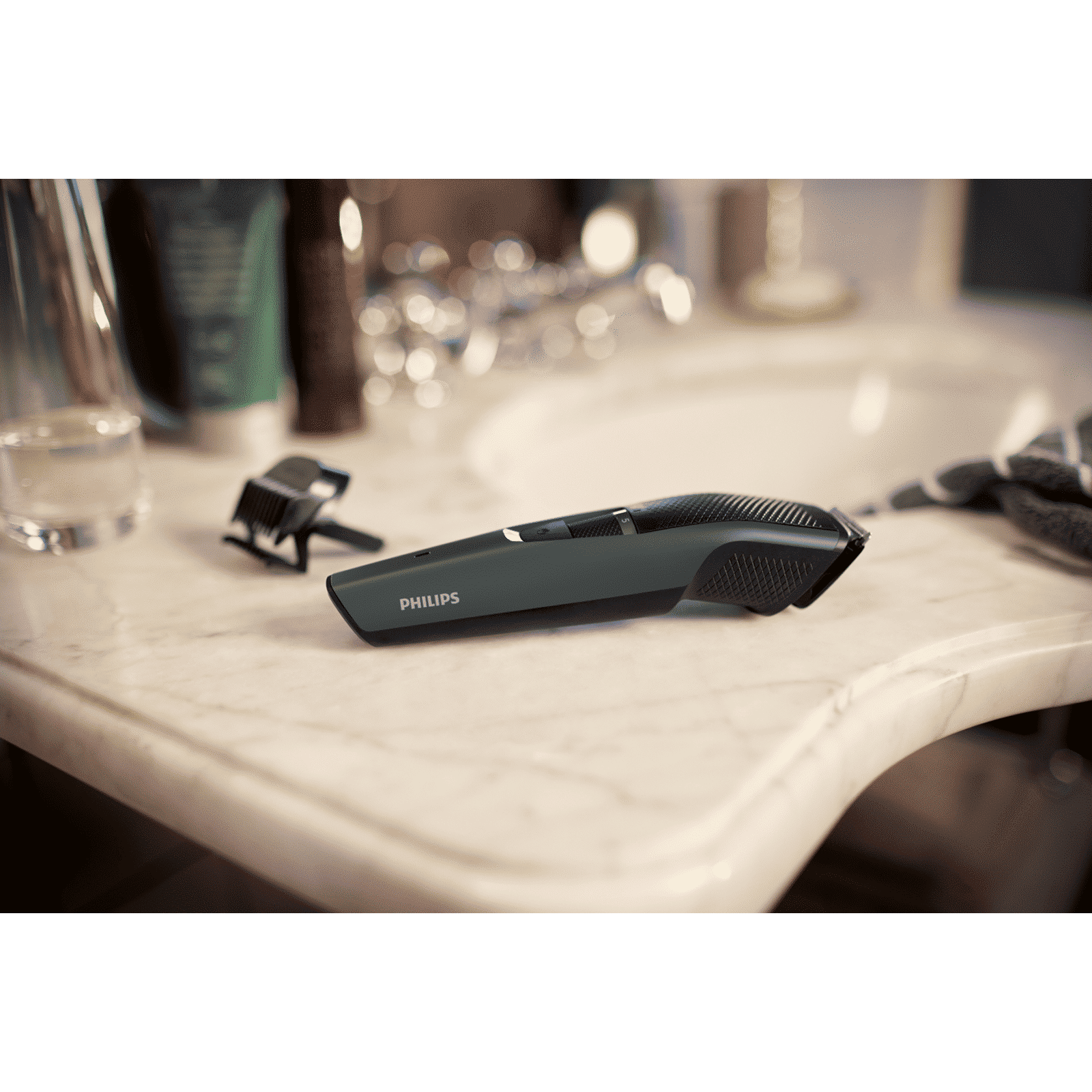 PHILIPS BT3302/15 Rechargeable Cordless Dry Trimmer for Beard and Body with 10 Length Settings for Men (60mins Runtime, Stainless Steel Blade, Black and Grey)_5