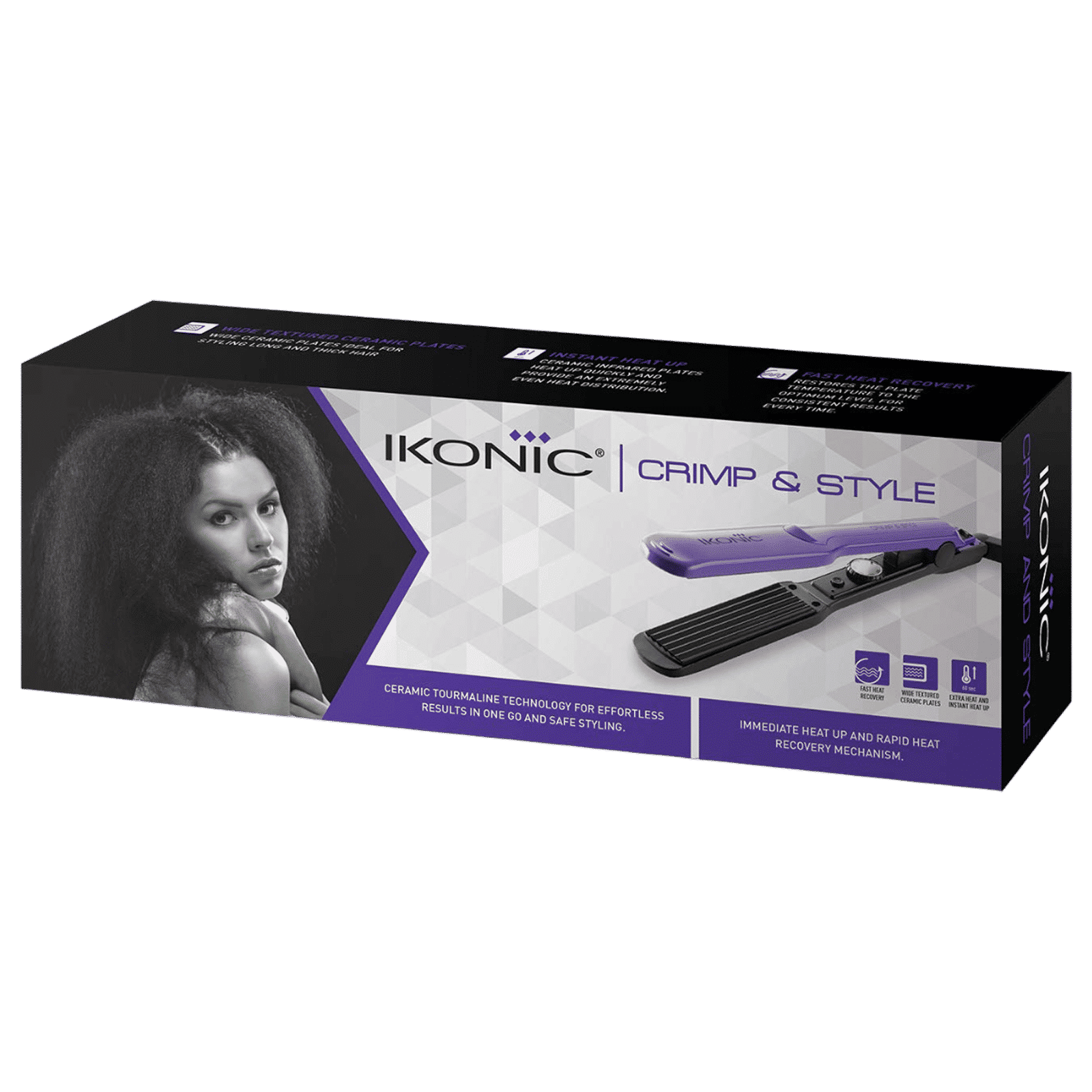Ikonic Style Hair Crimper with Nano Titanium Technology (Titanium Plates, Purple)_6