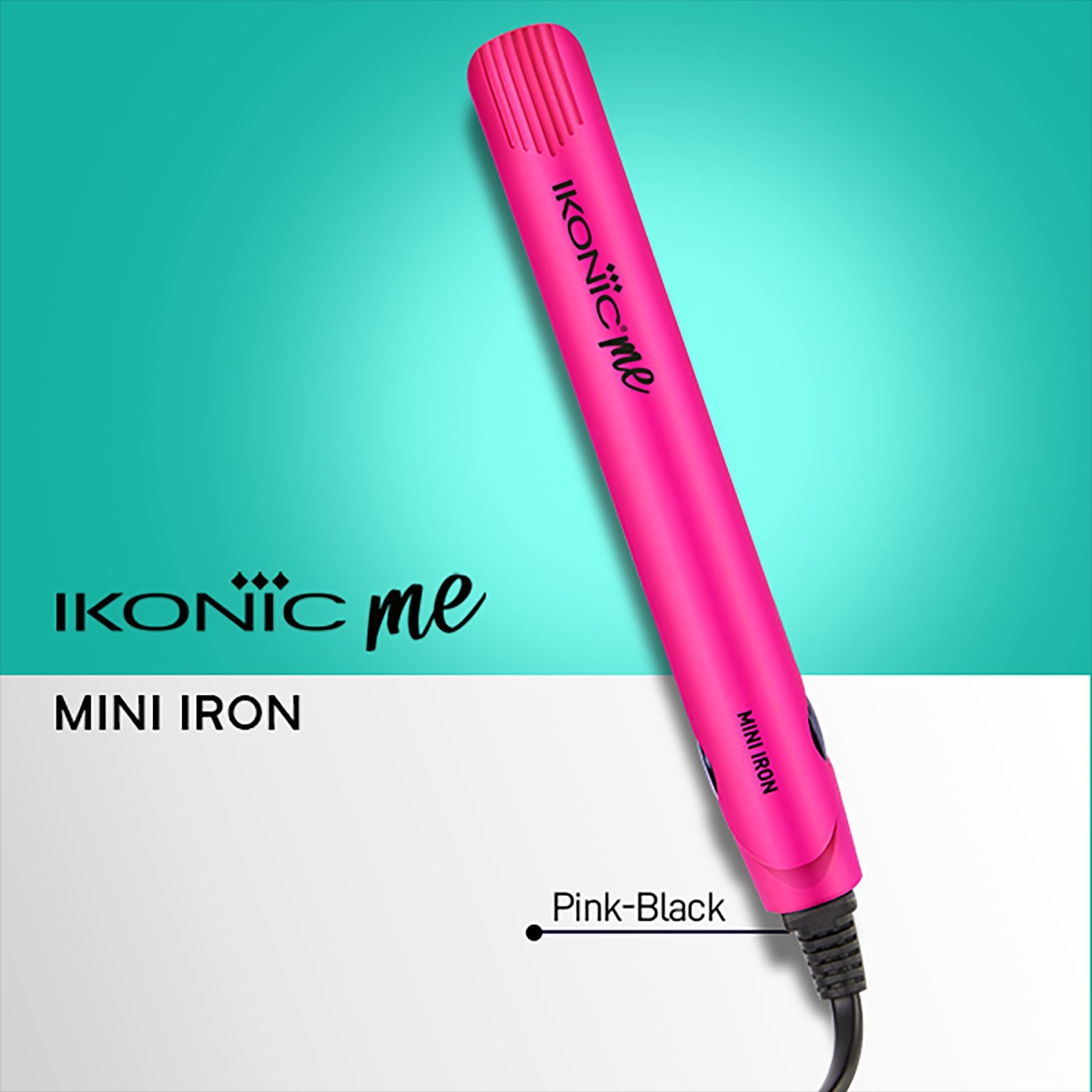 Ikonic Mini Hair Straightener with Ionic Technology (Ceramic Plates, Pink)_12