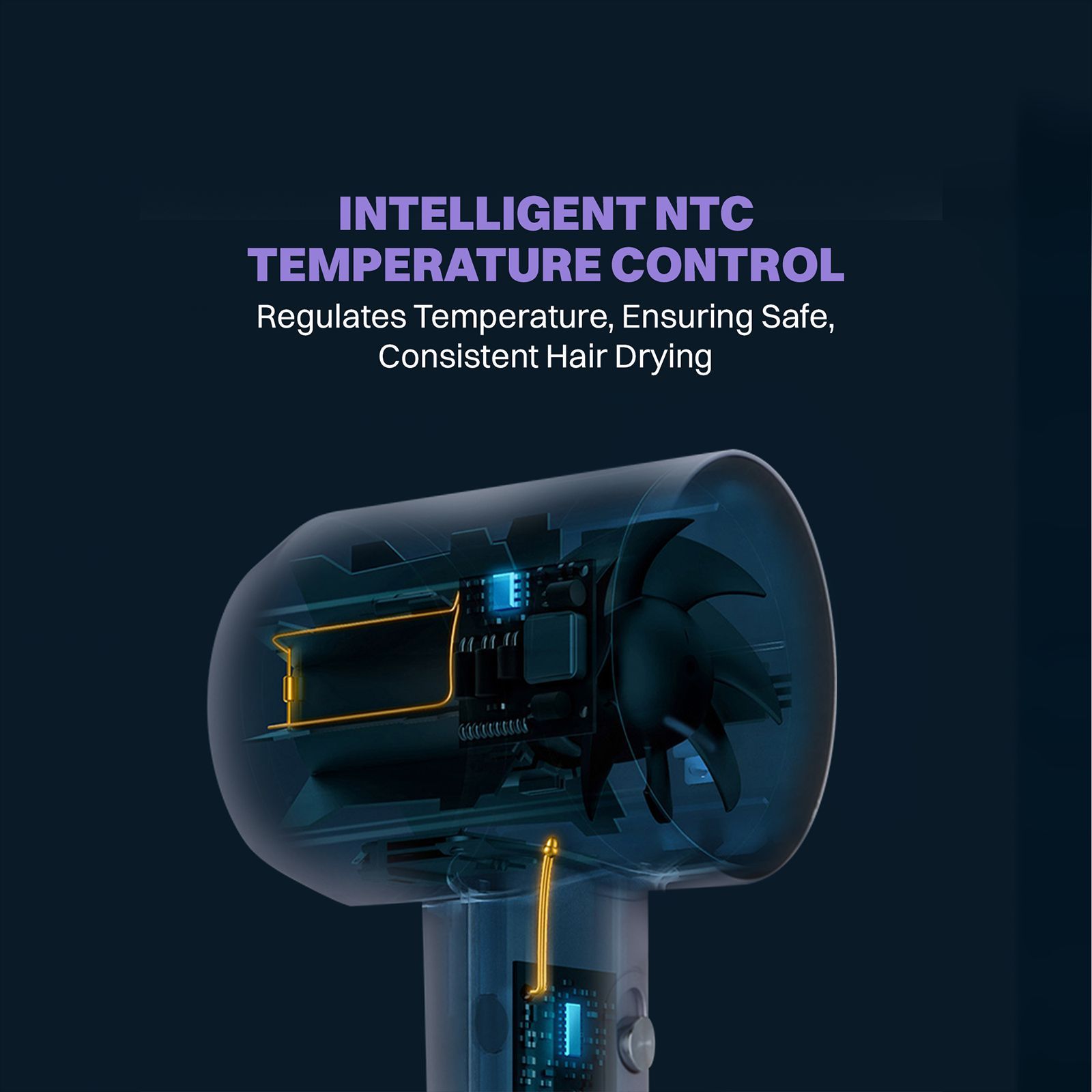 Croma Hair Dryer with 3 Heat Settings & Cool Blow (BLDC Motor, Light Violet)_9