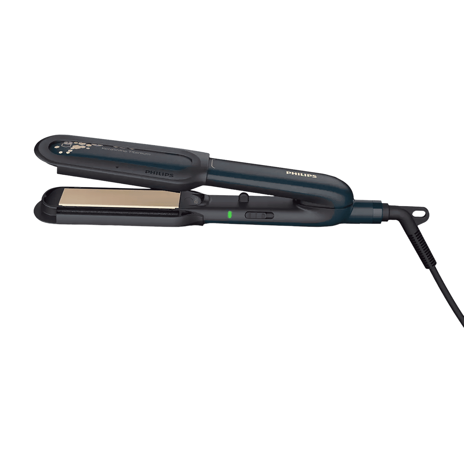 PHILIPS BHS507/40 Hair Straightener with Nourishcare Technology (Kerashine Titanium Plates, Black)_1