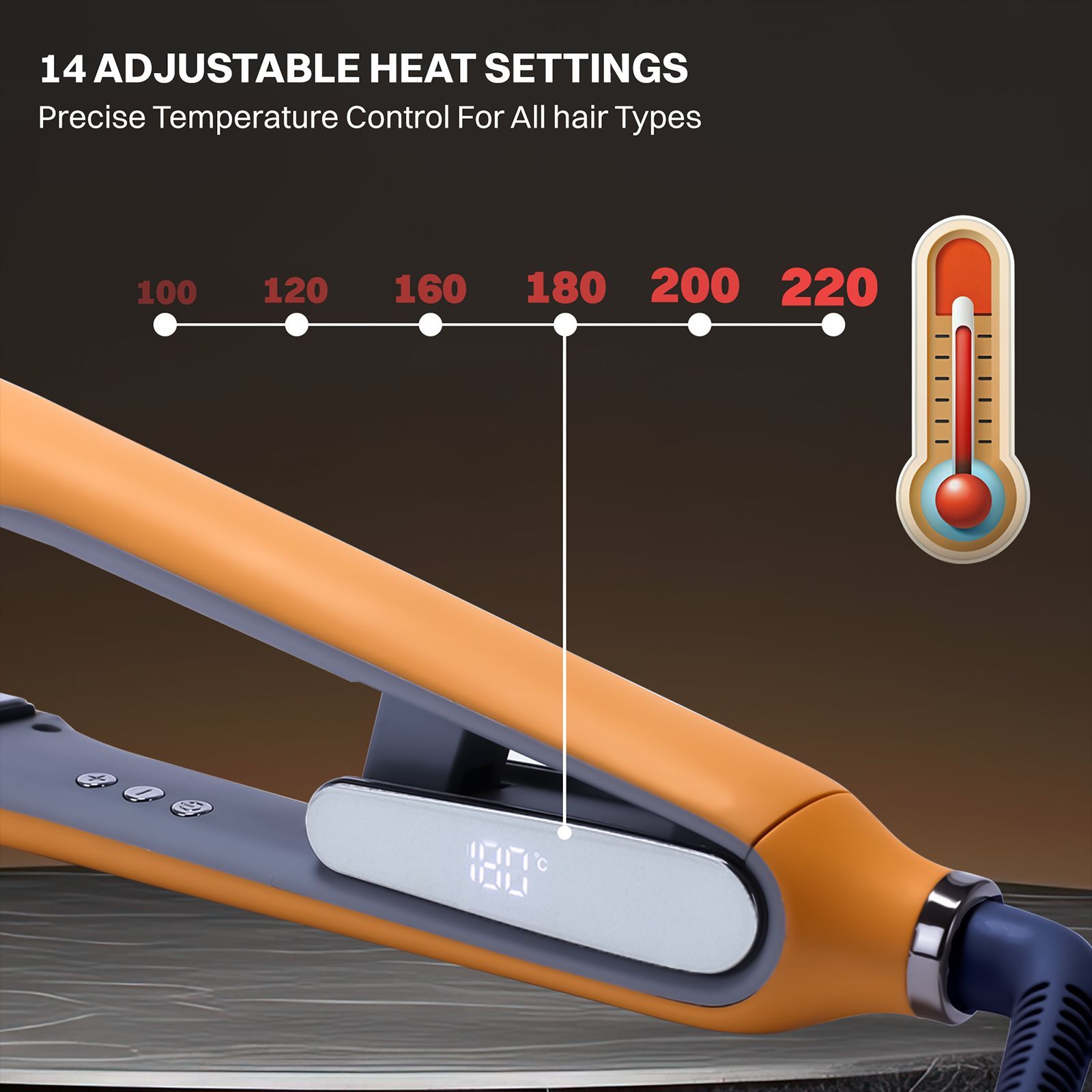 Croma Hair Straightener with Ionic Function (Ceramic Coated Plates, Yellow)_10