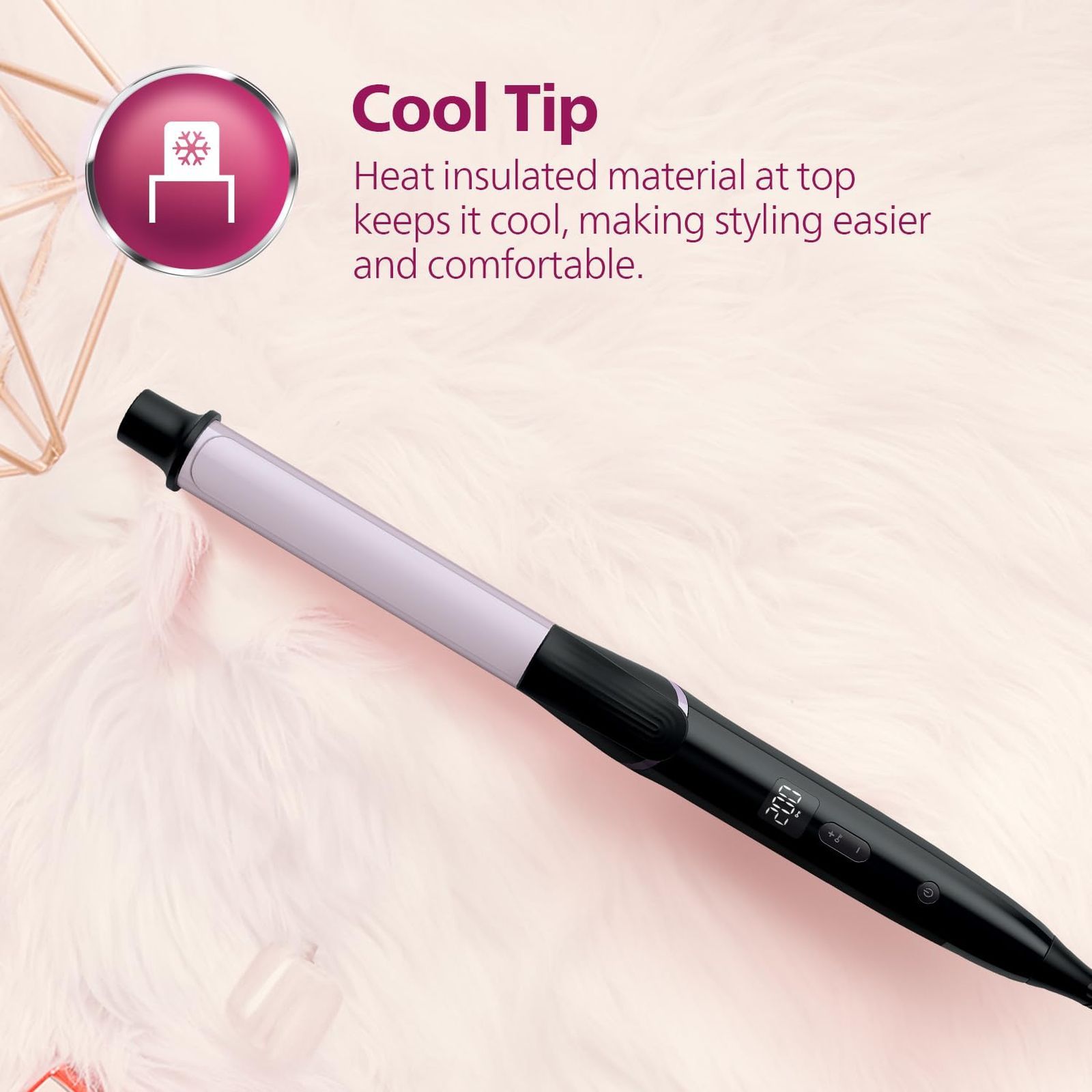 PHILIPS BHB864/00 Hair Curler with 8 Temperature Settings (Ceramic Tourmaline Plate, Black)_9