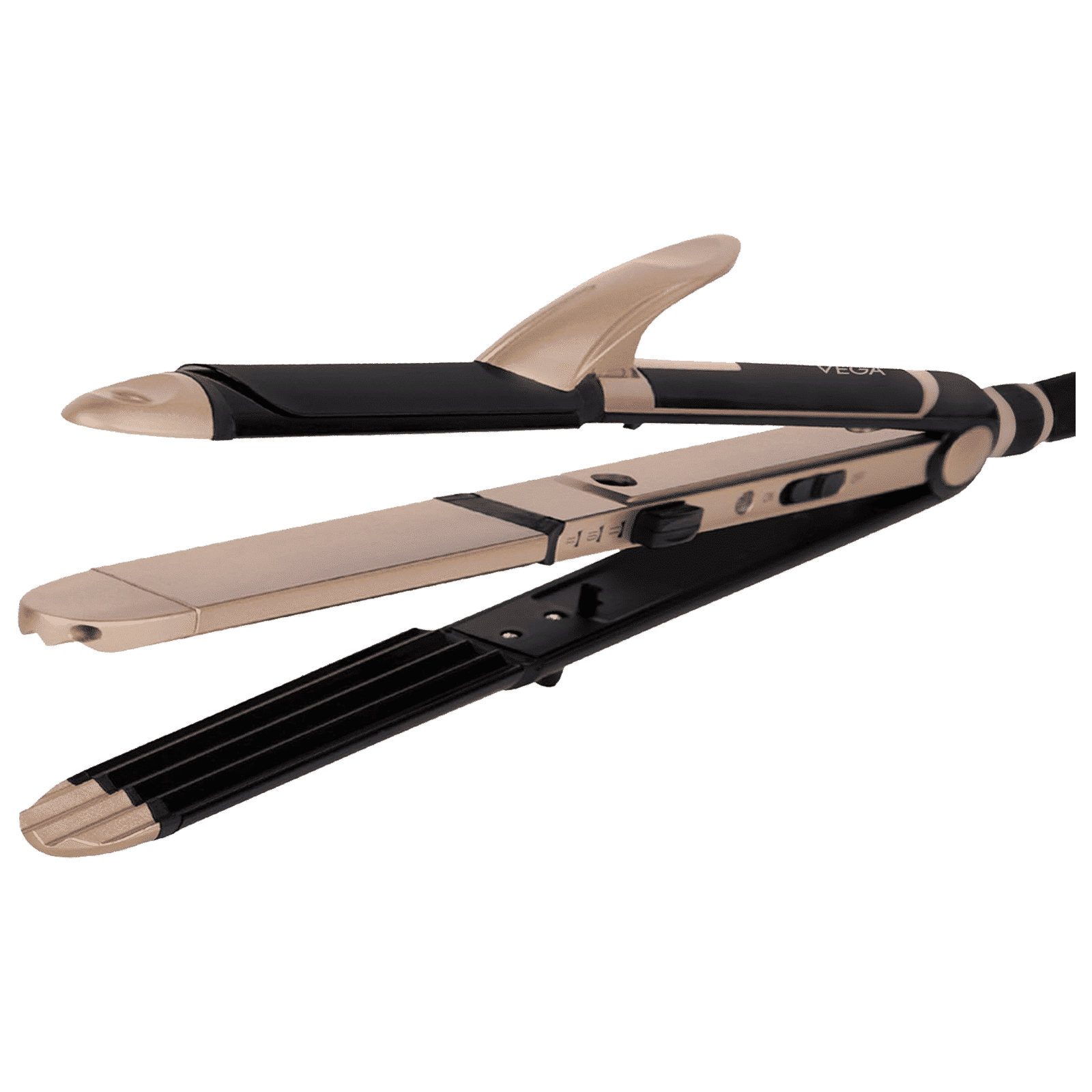 VEGA VHSCC-01 3-in-1 Hair Styler with Ceramic Coating Technology (Power Indicator, Black and Gold)_1
