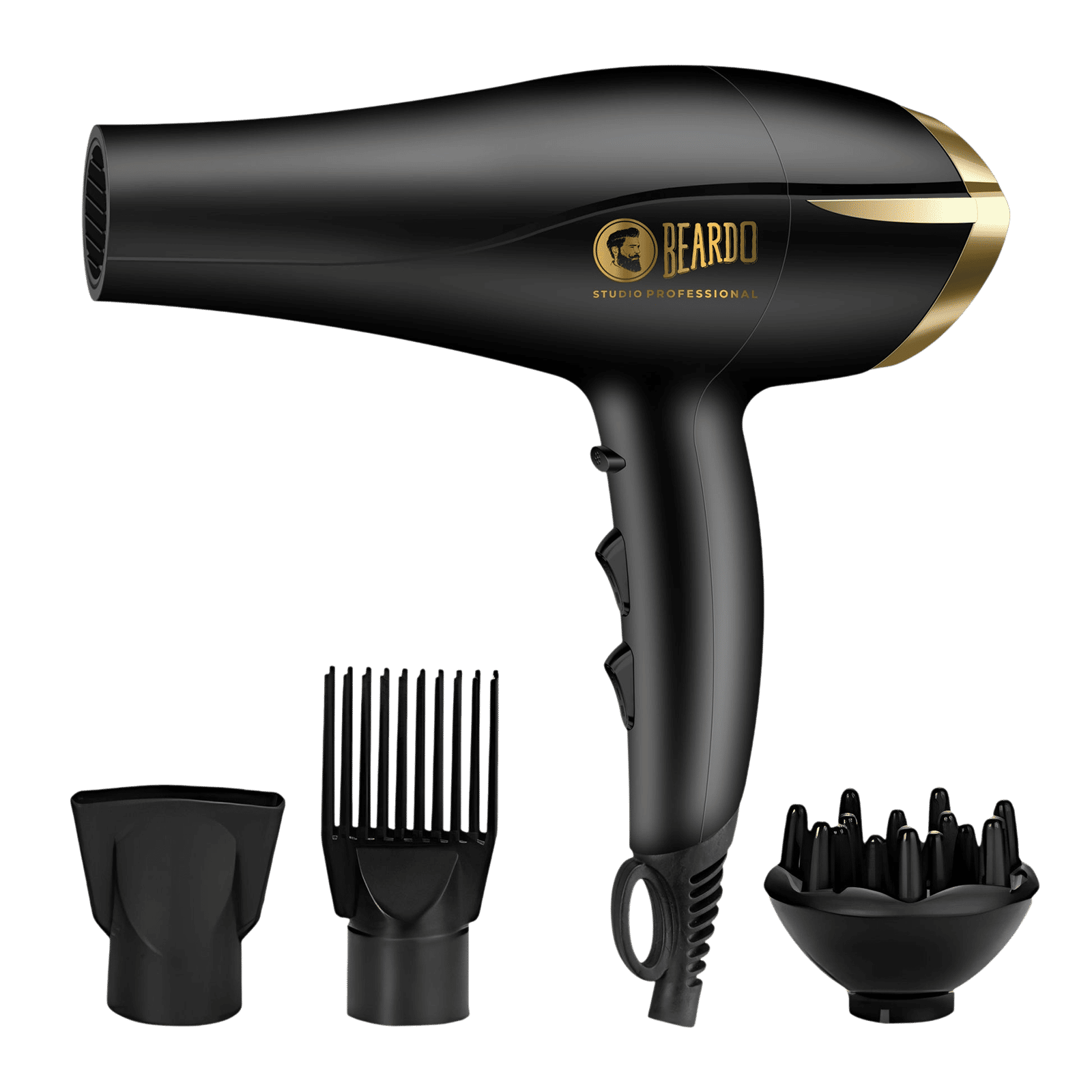 BEARDO Studio Professional Tornado Hair Dryer with 3 Heat Settings & Cool Shot (EHD+ Technology, Black)_1