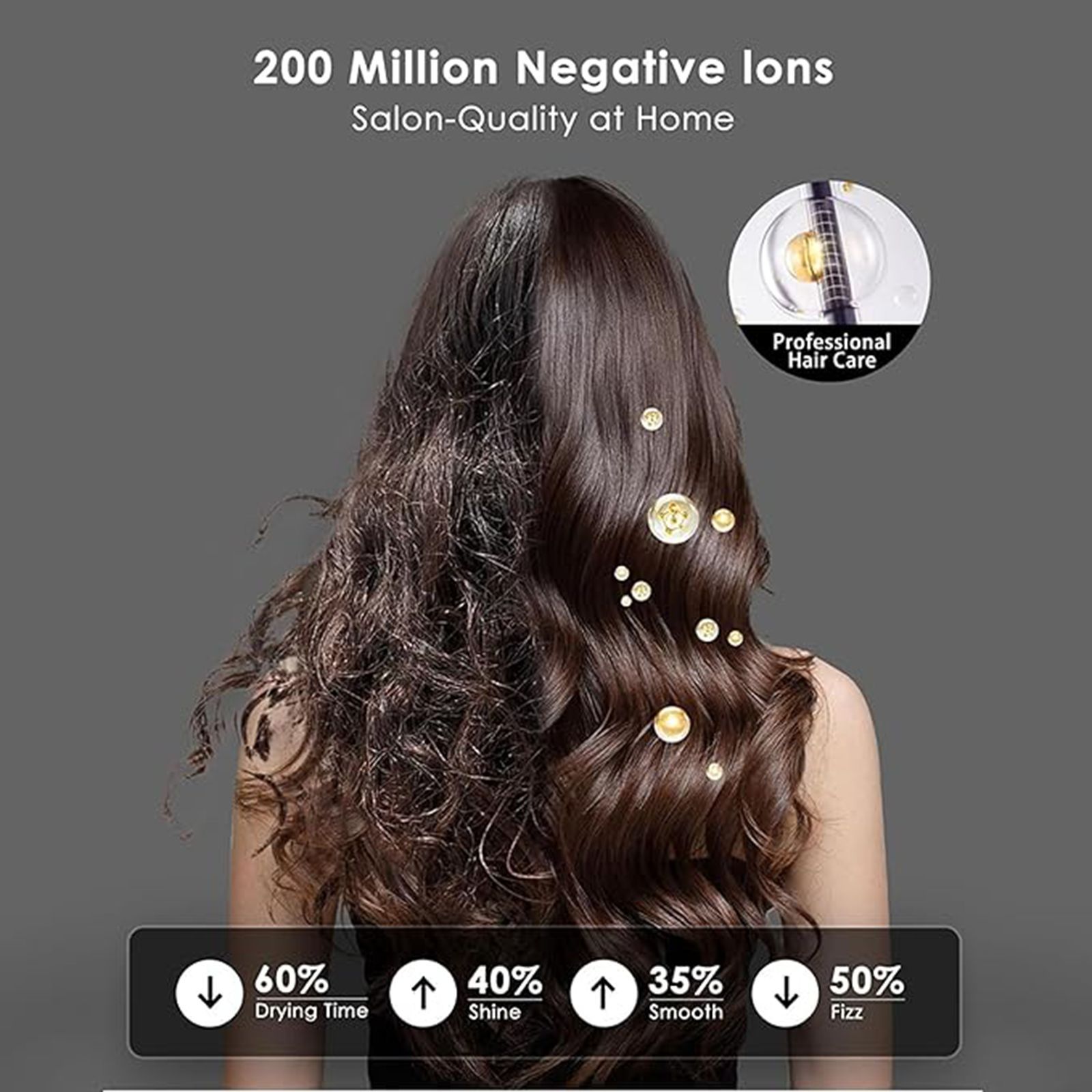 PIGEON Elegant BLDC 2-In-1 Hair Dryer with 4 Heat Settings & Cool Shot (Ionic Technology, Grey)_6