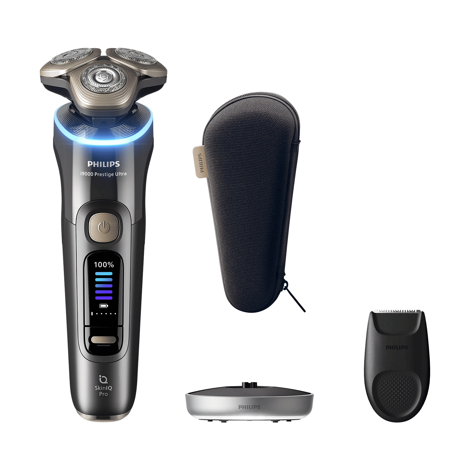 Philips i9000 Prestige Ultra Rechargeable Cordless Electric Shaver for Face & Neck for Men (60mins Runtime, Skin IQ Pro Technology, Dark Slate) Philips i9000 Prestige Ultra Rechargeable Cordless Electric Shaver for Face & Neck for Men (60mins Runtime, Skin IQ Pro Technology, Dark Slate)_2