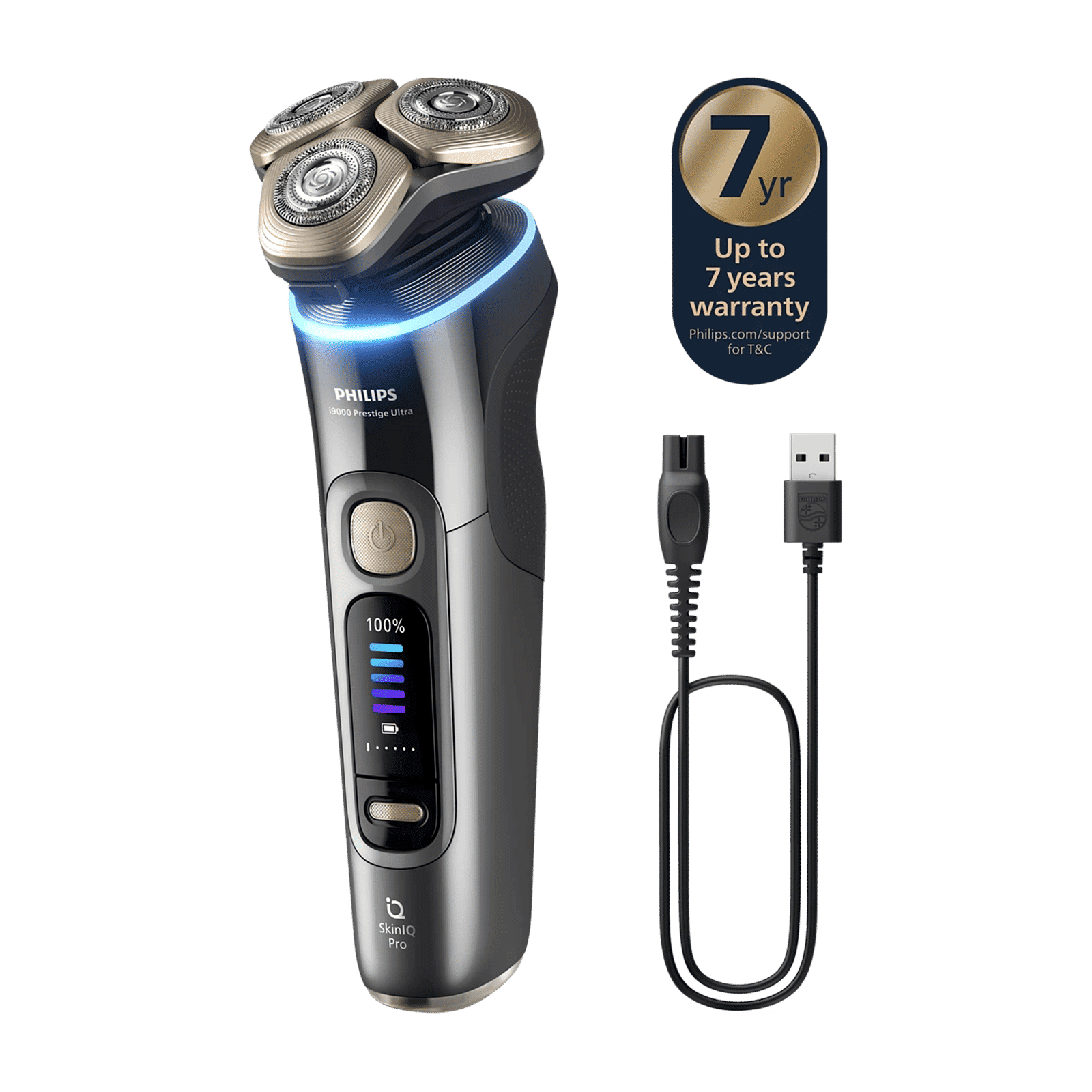 Philips i9000 Prestige Ultra Rechargeable Cordless Electric Shaver for Face & Neck for Men (60mins Runtime, Skin IQ Pro Technology, Dark Slate) Philips i9000 Prestige Ultra Rechargeable Cordless Electric Shaver for Face & Neck for Men (60mins Runtime, Skin IQ Pro Technology, Dark Slate)_6