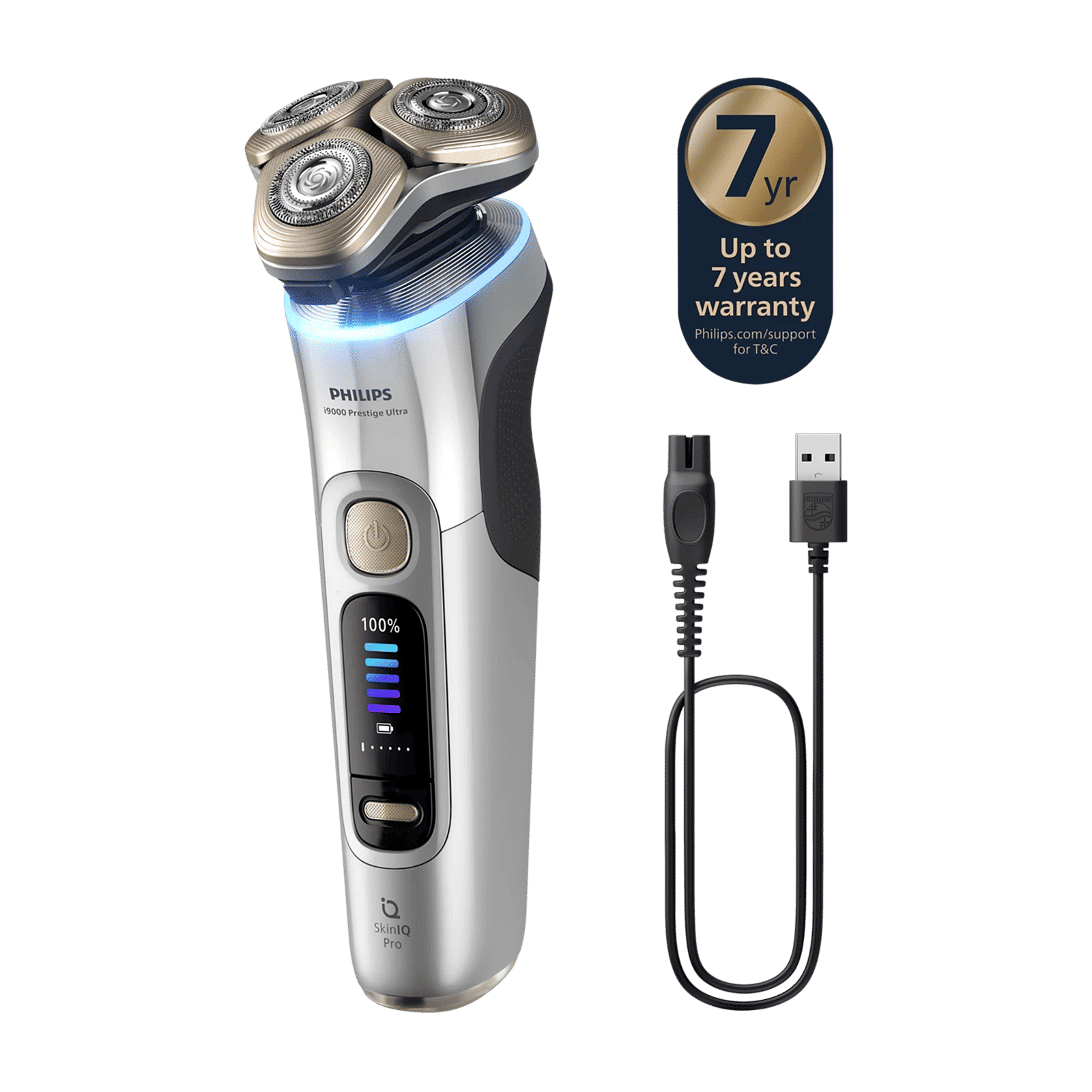 Philips i9000 Prestige Ultra Rechargeable Cordless Electric Shaver for Face & Neck for Men (60mins Runtime, Skin IQ Pro Technology, Chrome) Philips i9000 Prestige Ultra Rechargeable Cordless Electric Shaver for Face & Neck for Men (60mins Runtime, Skin IQ Pro Technology, Chrome)_6
