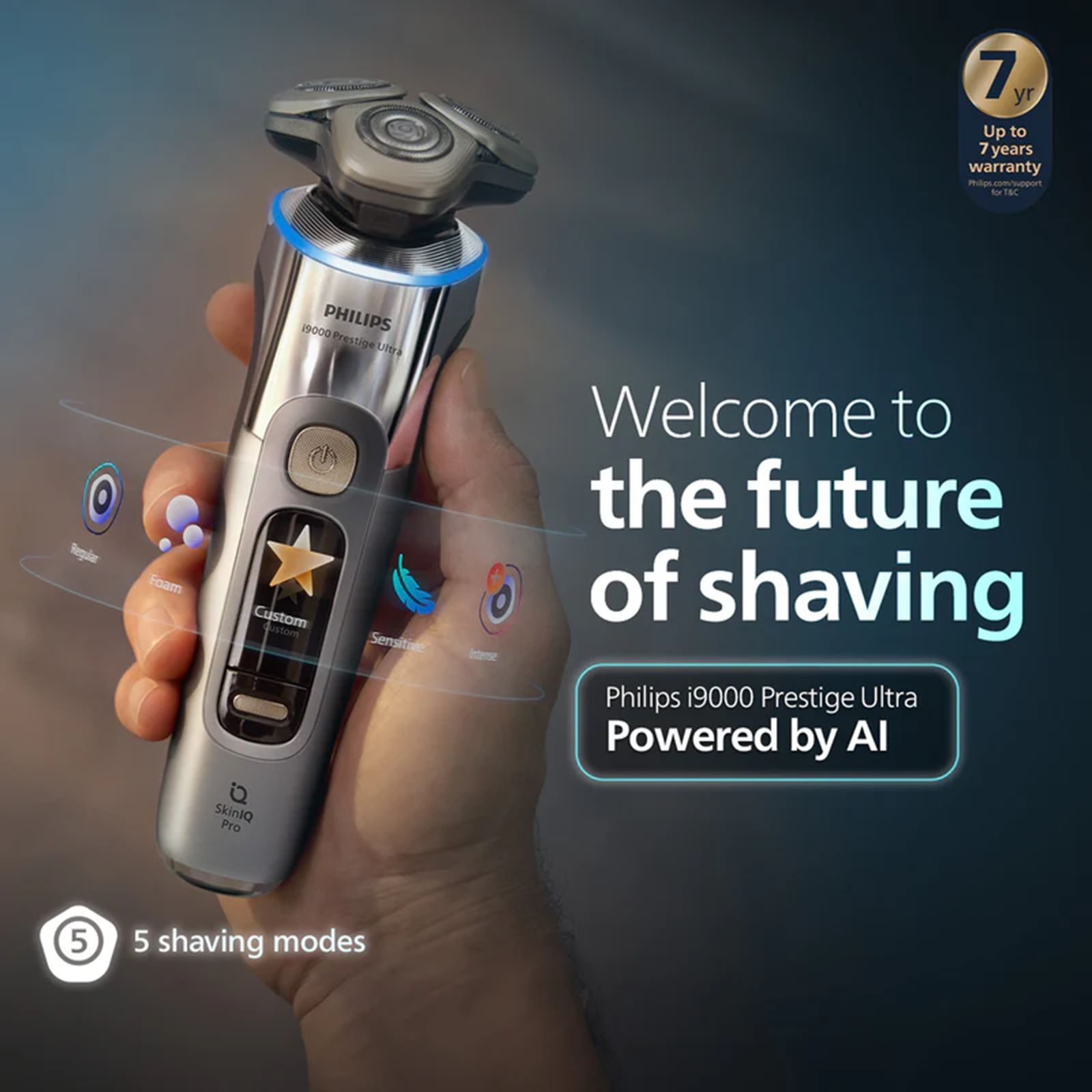 Philips i9000 Prestige Ultra Rechargeable Cordless Electric Shaver for Face & Neck for Men (60mins Runtime, Skin IQ Pro Technology, Chrome) Philips i9000 Prestige Ultra Rechargeable Cordless Electric Shaver for Face & Neck for Men (60mins Runtime, Skin IQ Pro Technology, Chrome)_7