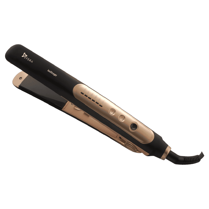 Syska IonStraight Corded Straightener (Advanced Ionic Technology, HS2021i, Black/Golden)_1