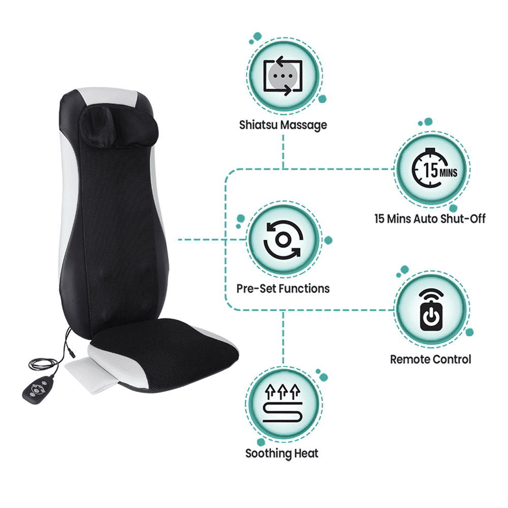 Croma Back & Neck Massager (Heat Function, Black)_7
