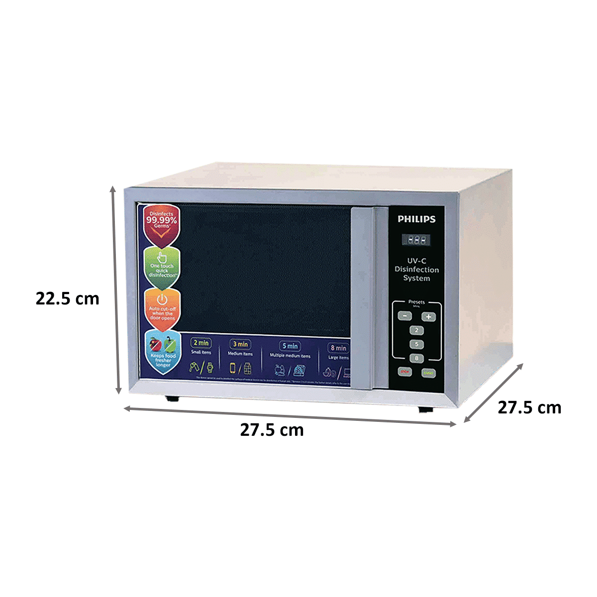 PHILIPS UVDSPHL15L Electric Powered Germicidal Lamp UV-C Disinfection System (15 litres, No Leakage and Uniform Coverage, Disinfection for Grocery and Mobile Phones, 929002473913, Silver)_2