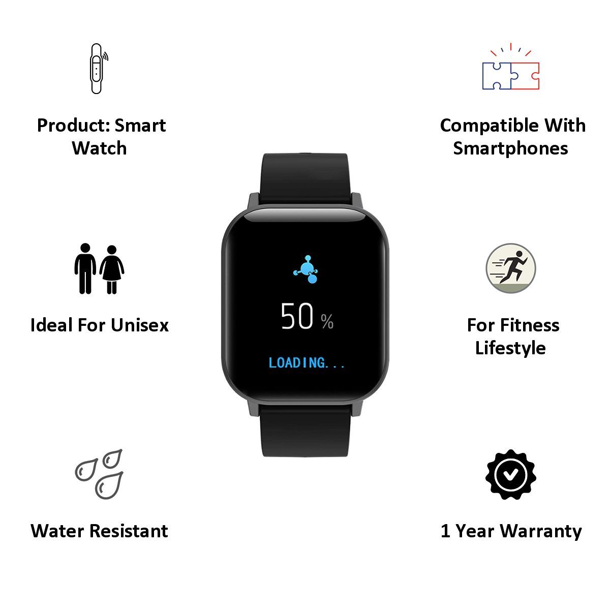 Voltmi Smart Watch (24/7 Health Monitoring System, 40mm) (Monitor Body Temperature to Prevent Coronavirus Pneumonia, Dr Senor, Black) Voltmi Smart Watch (24/7 Health Monitoring System, 40mm) (Monitor Body Temperature to Prevent Coronavirus Pneumonia, Dr Senor, Black)_2