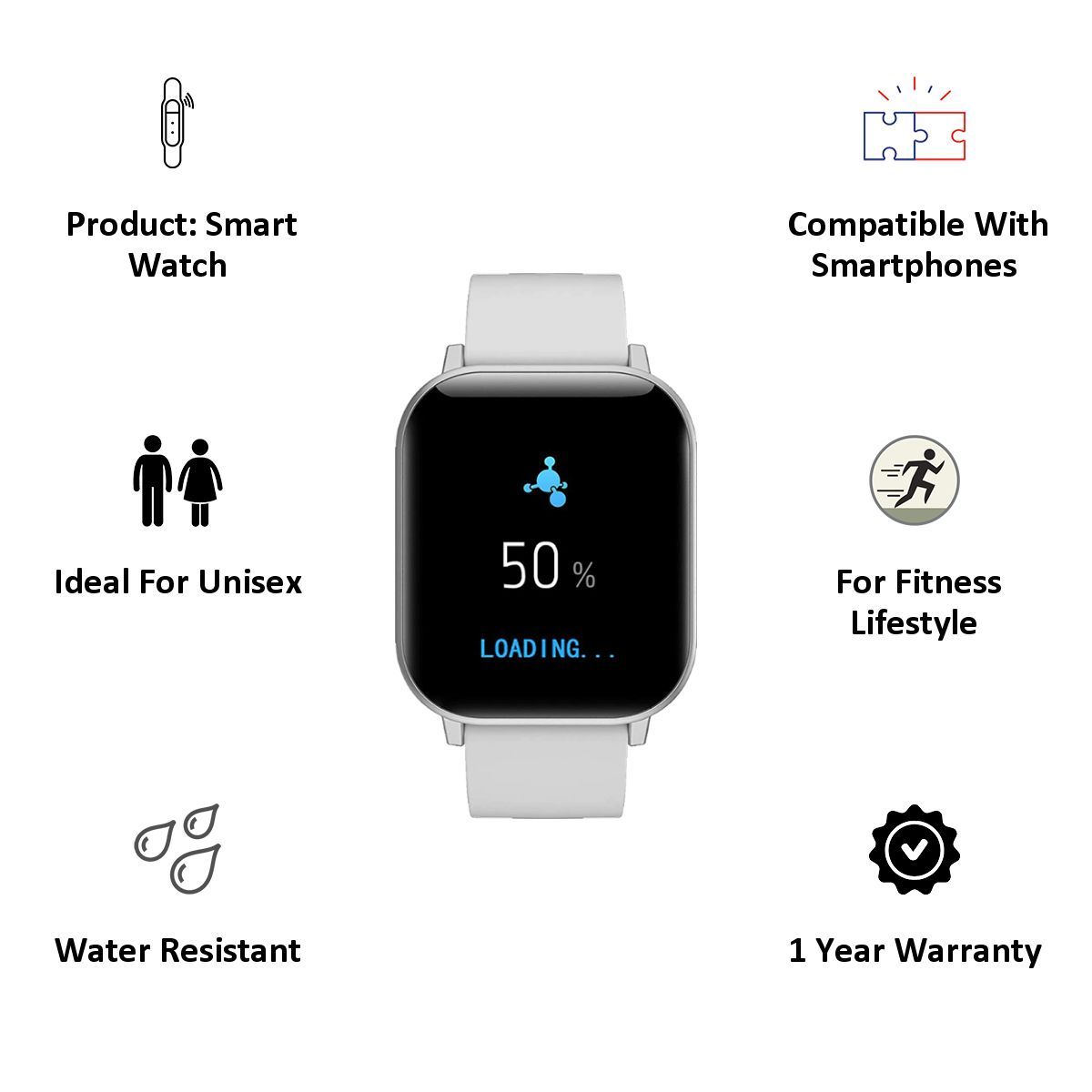 voltmi Smartwatch (24/7 Health Monitoring System, 40mm) (Monitor Body Temperature to Prevent Coronavirus Pneumonia, Dr Senor, Silver)_6