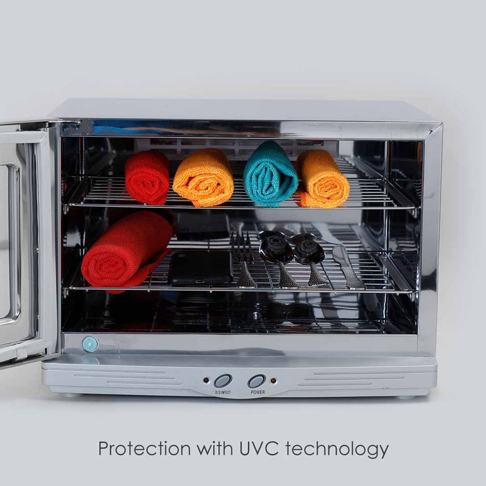 WONDERCHEF Torino Electric UVC Sanitizing Oven (Certified By ATCC, 63153576, Silver)_11