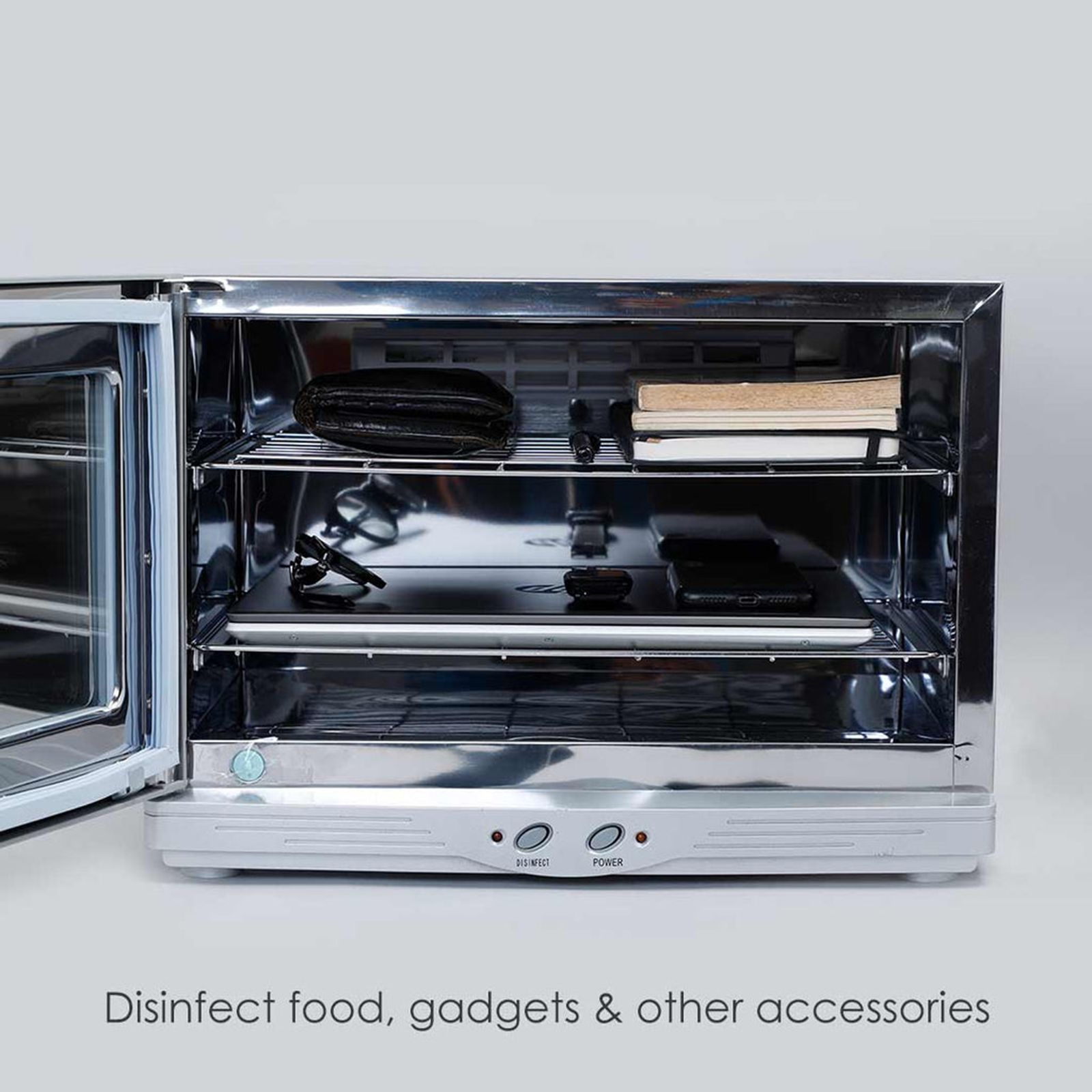 WONDERCHEF Torino Electric UVC Sanitizing Oven (Certified By ATCC, 63153576, Silver)_9