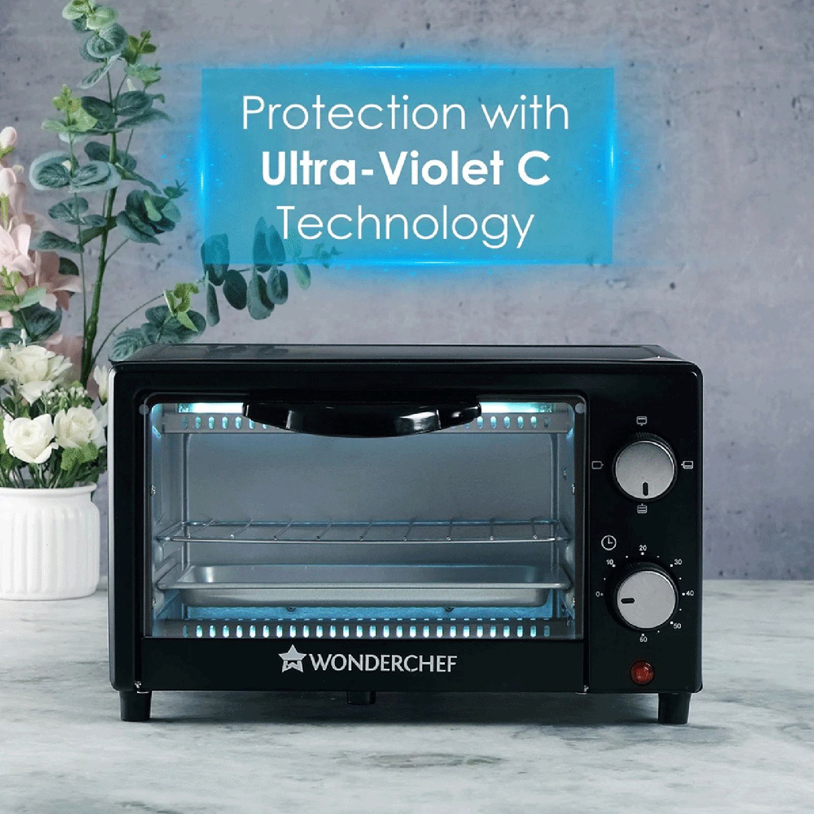 WONDERCHEF Prato Electric UVC Sanitizing Oven (Disinfecting, 63153564, Black)_10