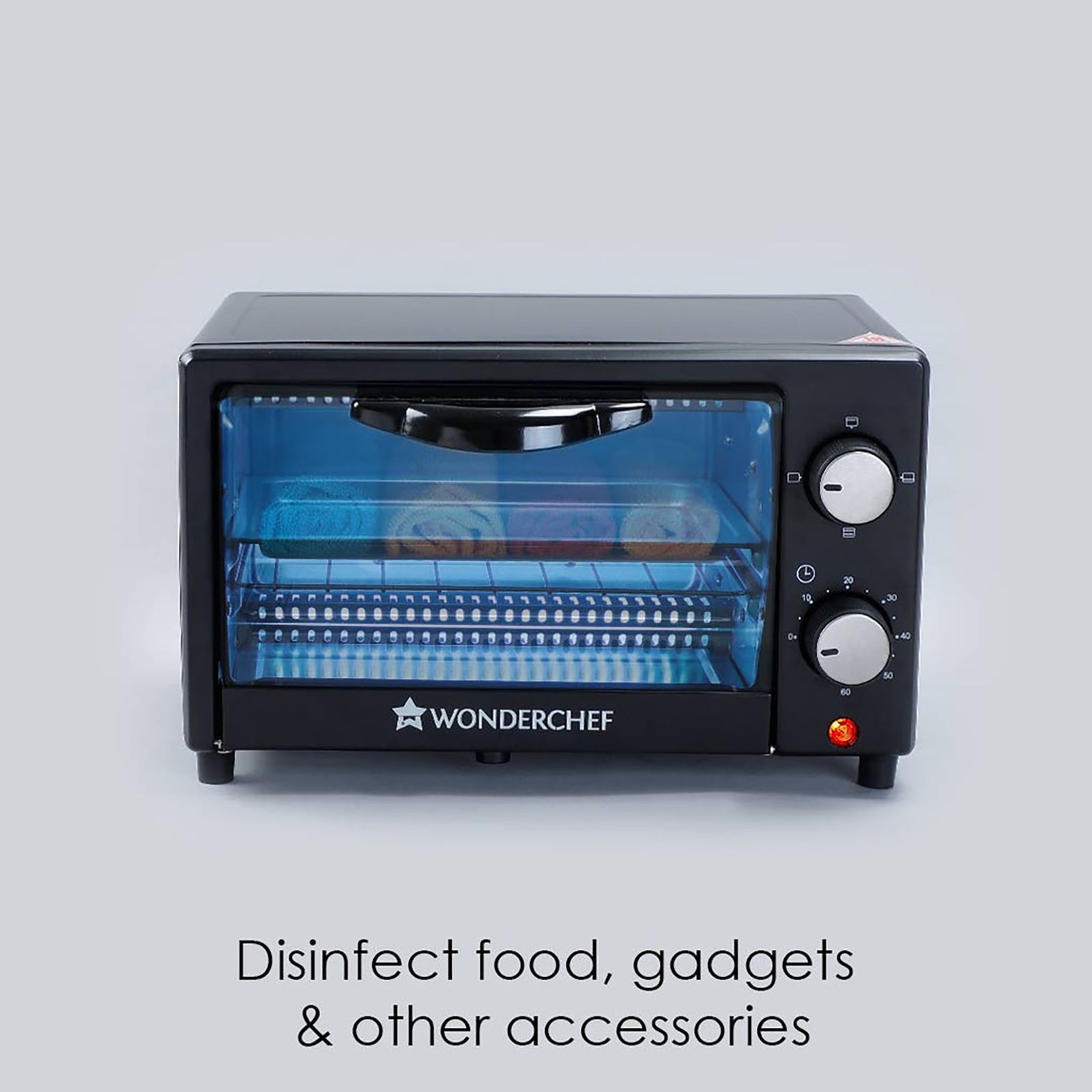 WONDERCHEF Prato Electric UVC Sanitizing Oven (Disinfecting, 63153564, Black)_14