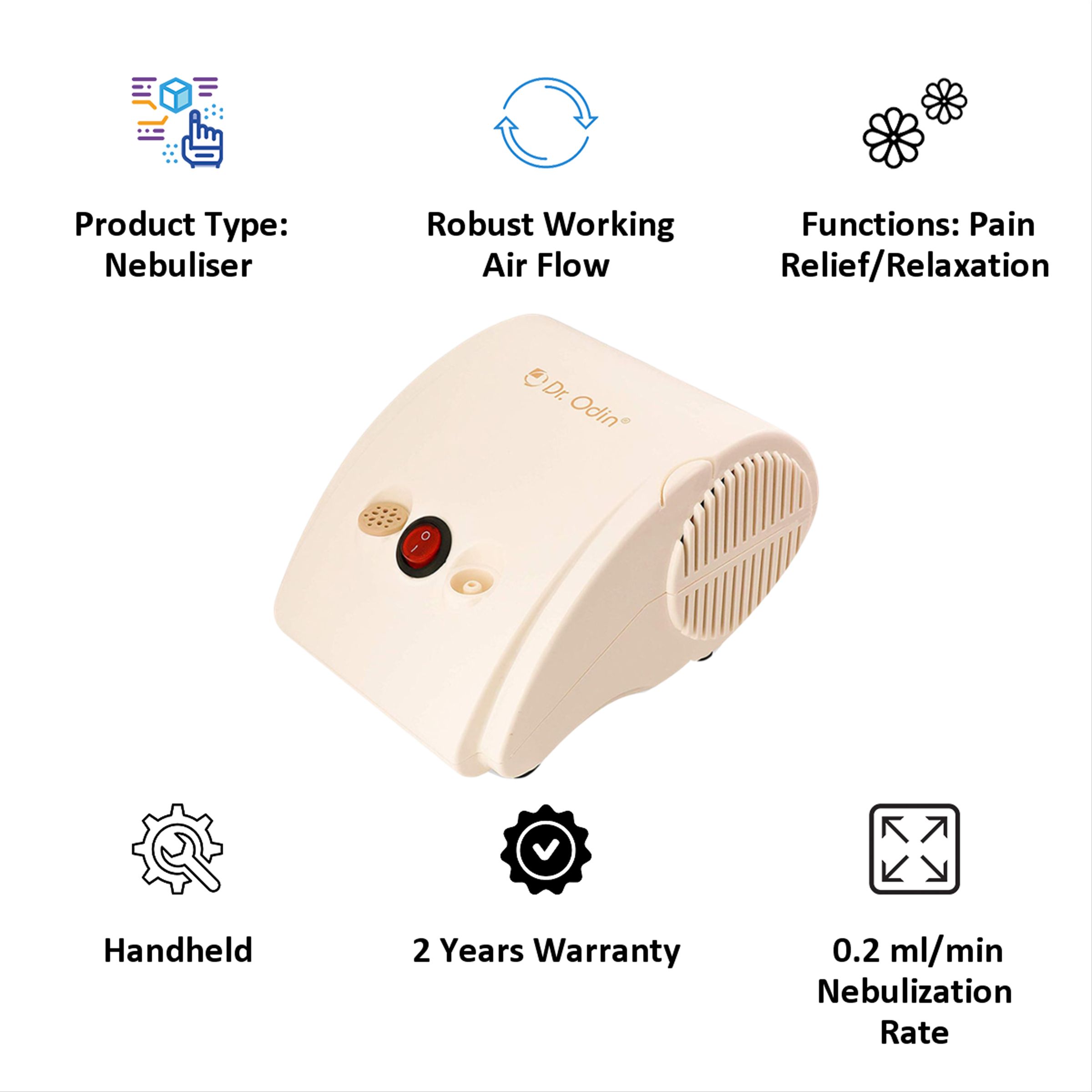 Dr. Odin Nebuliser (Robust Working Air Flow, OD-304, White)_3