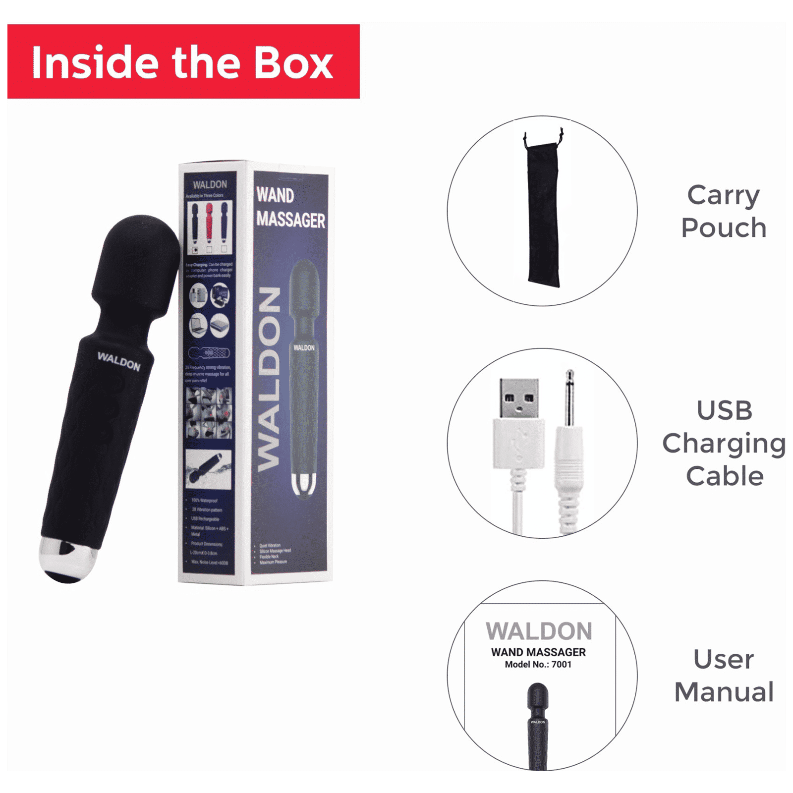 Dr. Odin Waldon Full Body Massager (Quiet Vibration, 7001, Black)_4