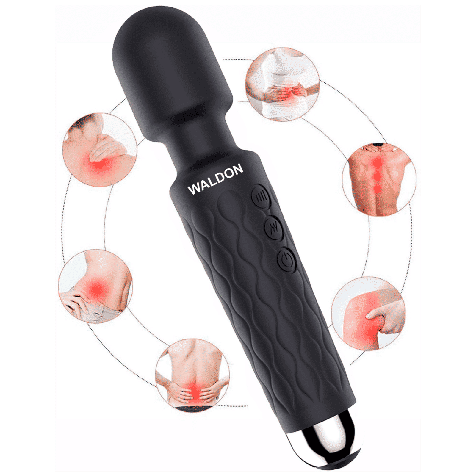 Dr. Odin Waldon Full Body Massager (Quiet Vibration, 7001, Black)_5