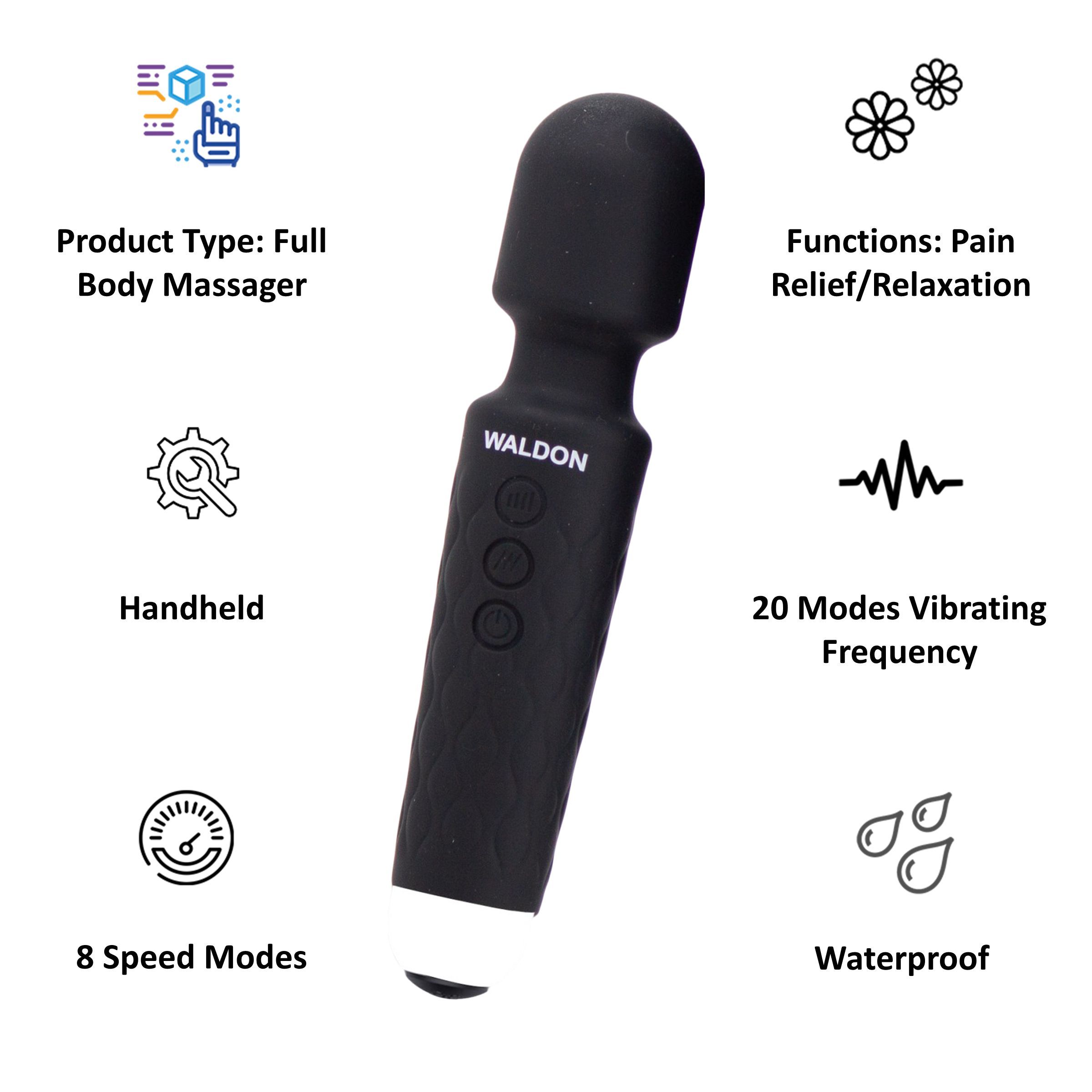 Dr. Odin Waldon Full Body Massager (Quiet Vibration, 7001, Black)_3