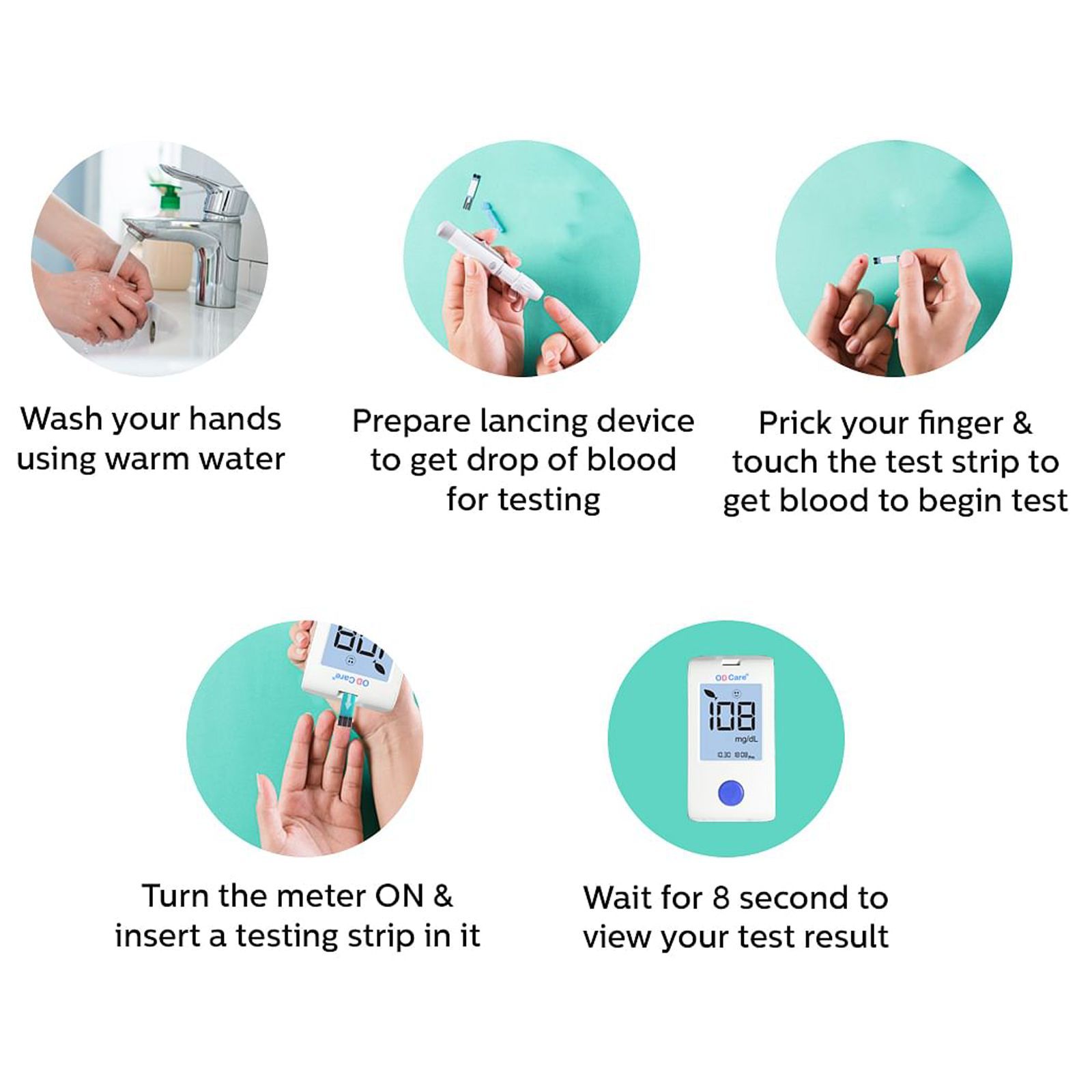 Dr. Odin Glucometer (8 Seconds Reading, GLM-73, White)_5