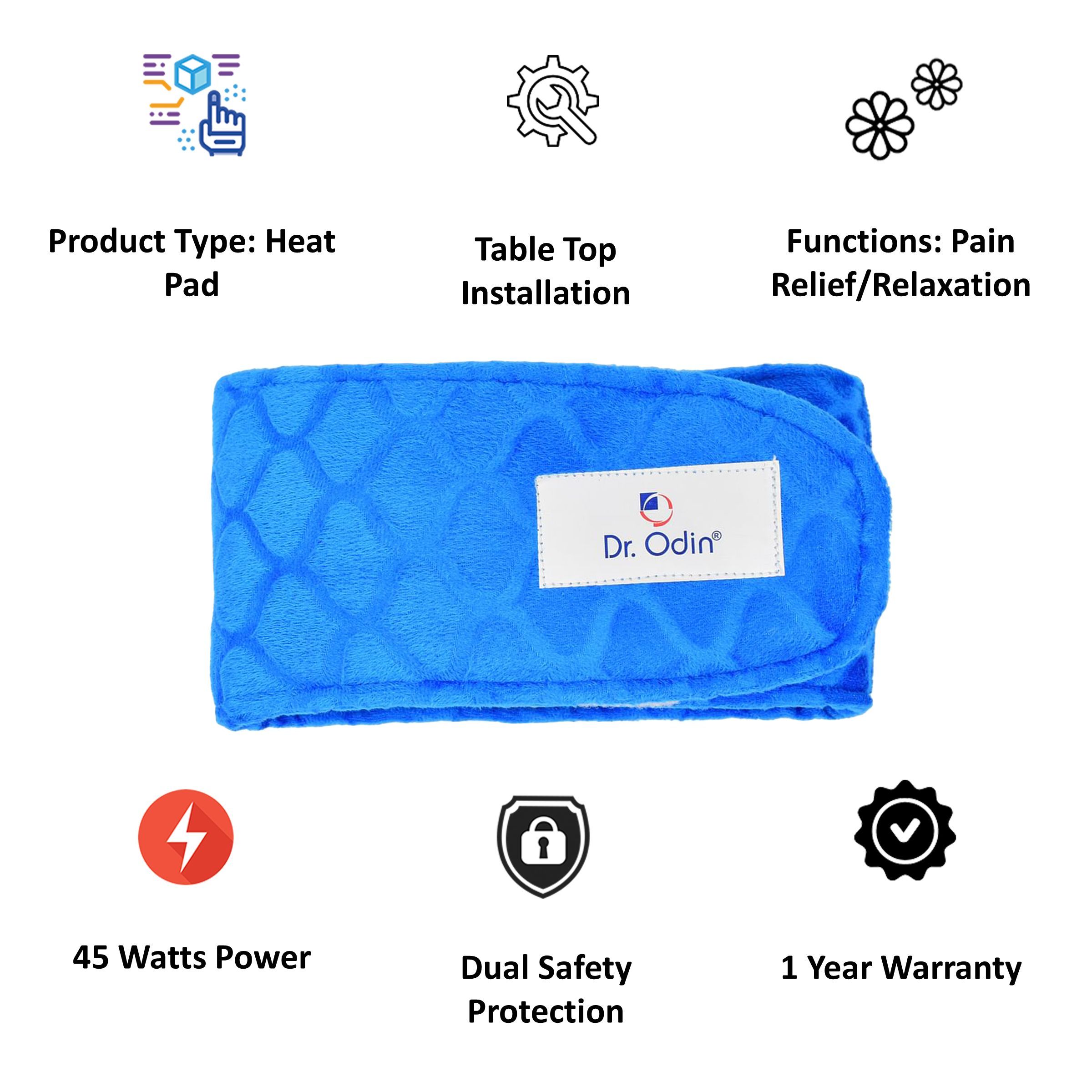 Dr. Odin Neck Heat Pad (Instant Heat Up, Neck Heating Pad, Dark Blue)_3