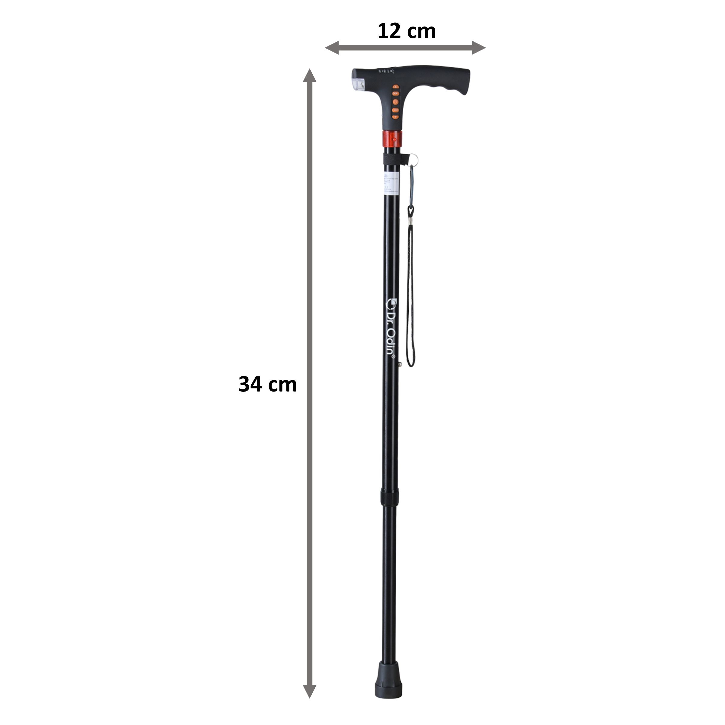 Dr. Odin Walking Stick (SOS Alarm, GB-819, Black)_2