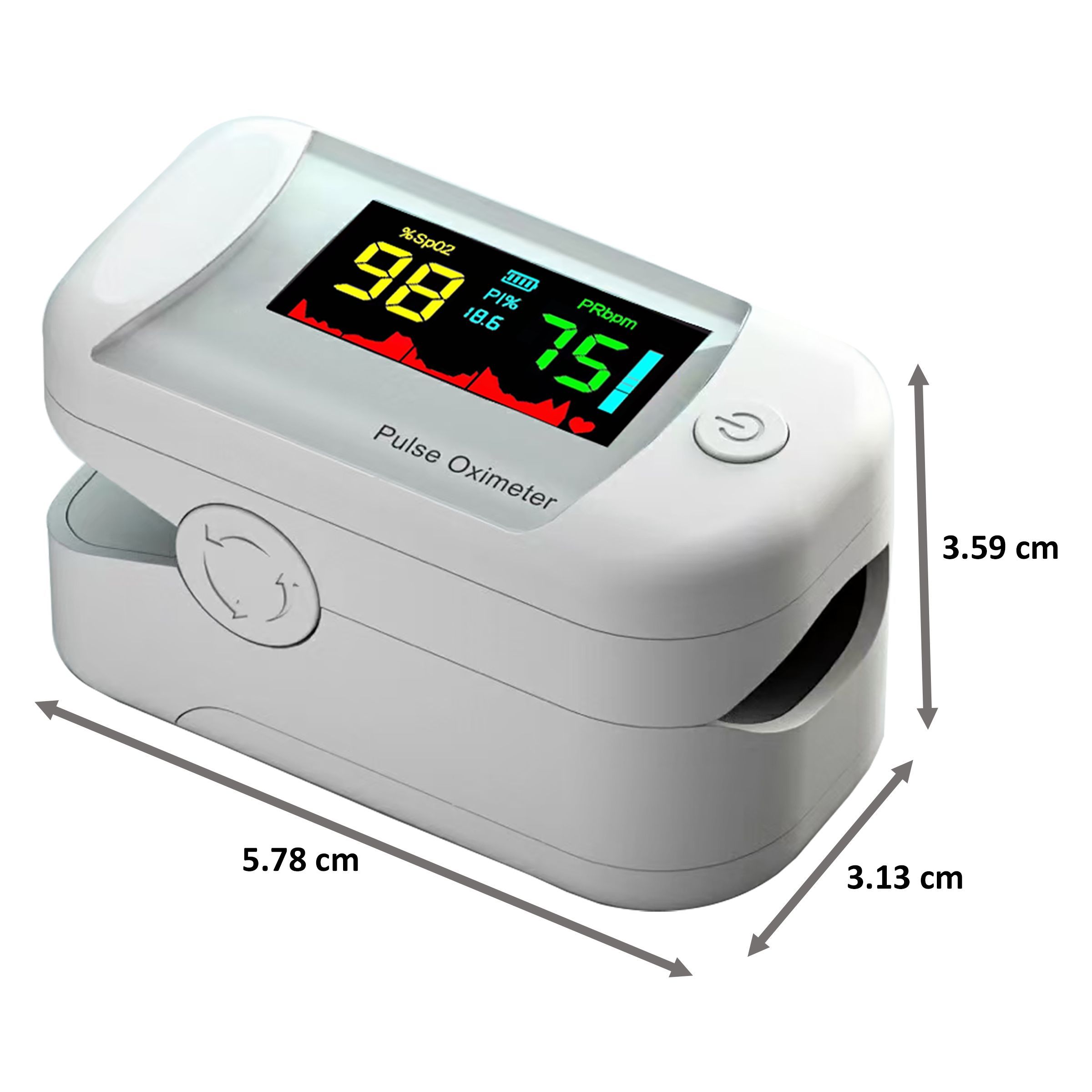 iGear Health Digital Pulse Monitor/Oximeter (Perfusion Index of 0.3%, iG-A3, White)_2