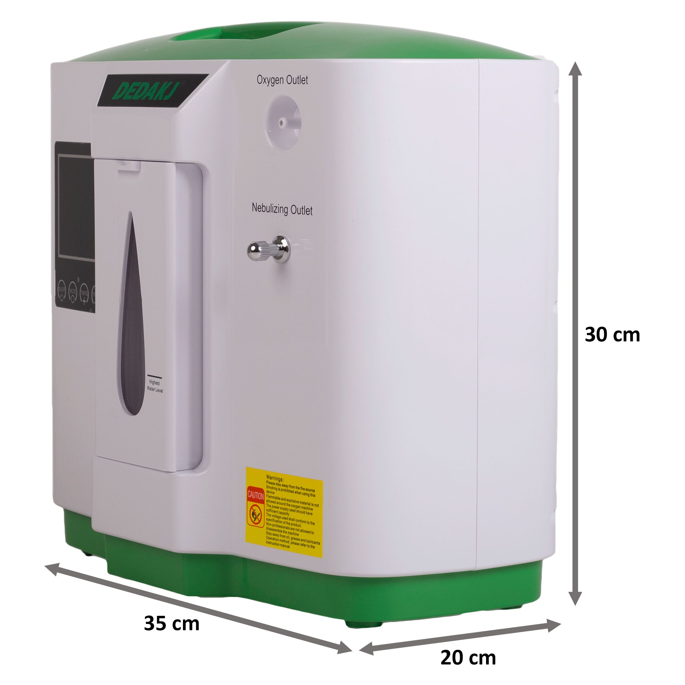 DEDAKJ Household Oxygen Concentrator (Flow Rate: 2 - 9 L/min, DE-2AW, White)_2