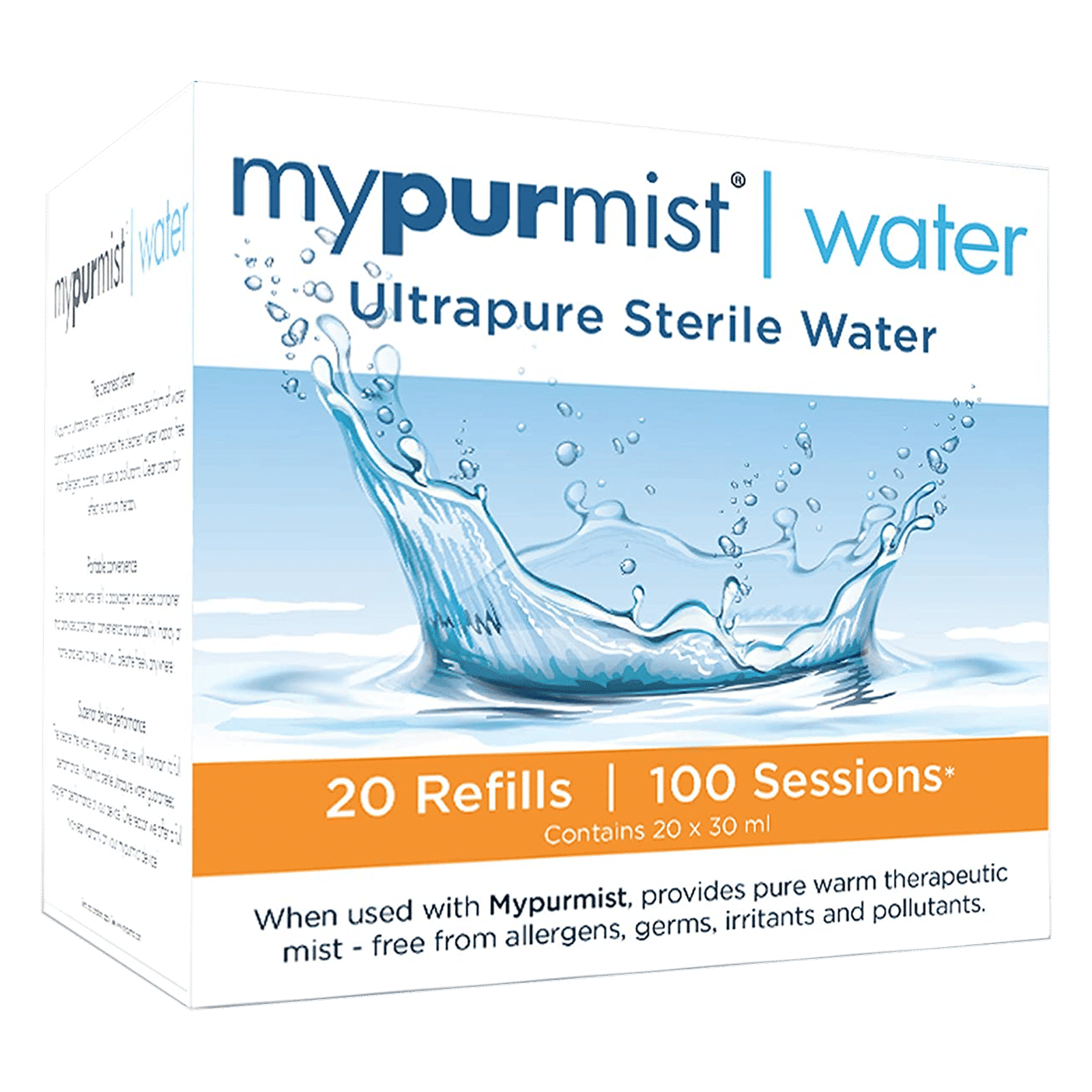 mypurmist Ultrapure Sterile Water Facial Steamer (20 Refills, NI1917, White)_4